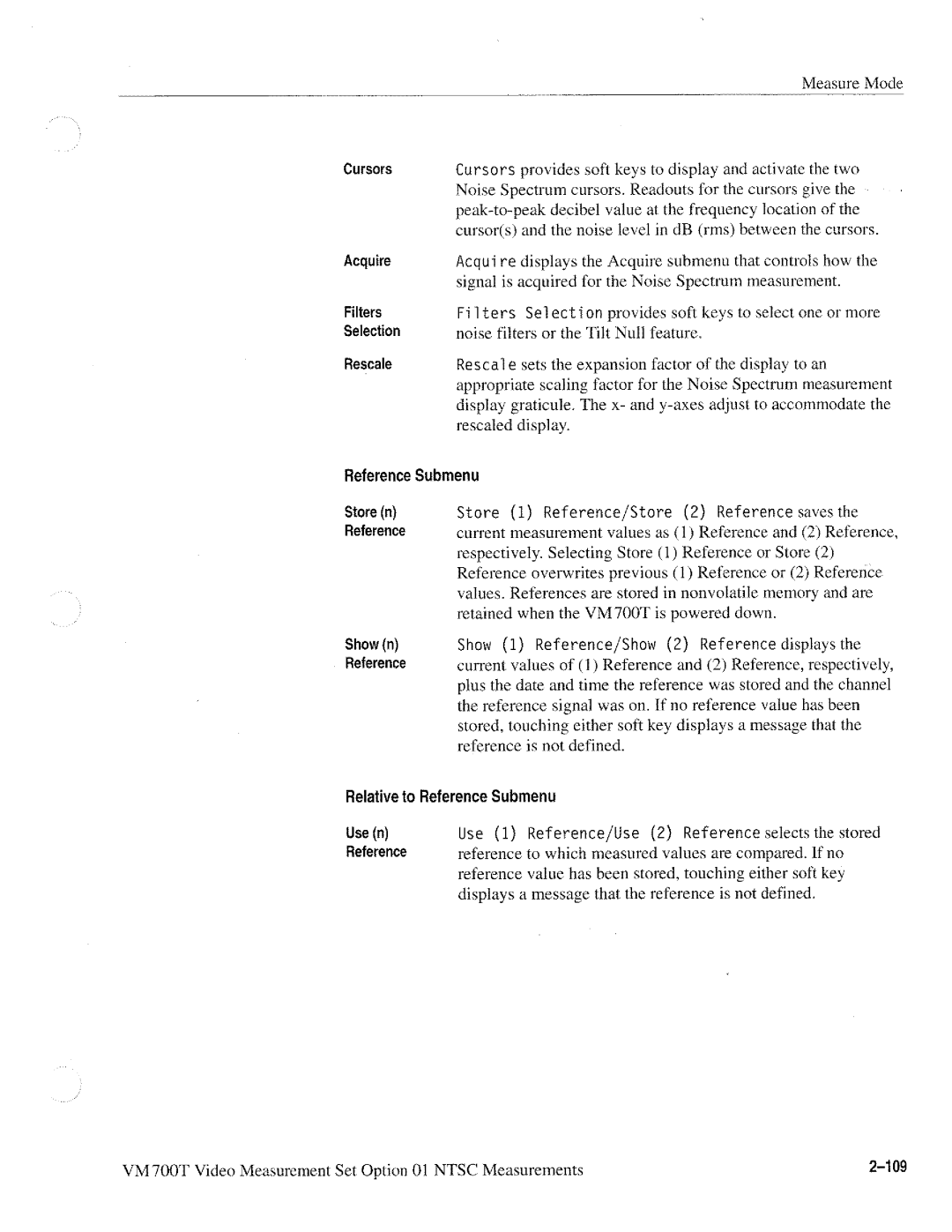 Tektronix VM700T manual 