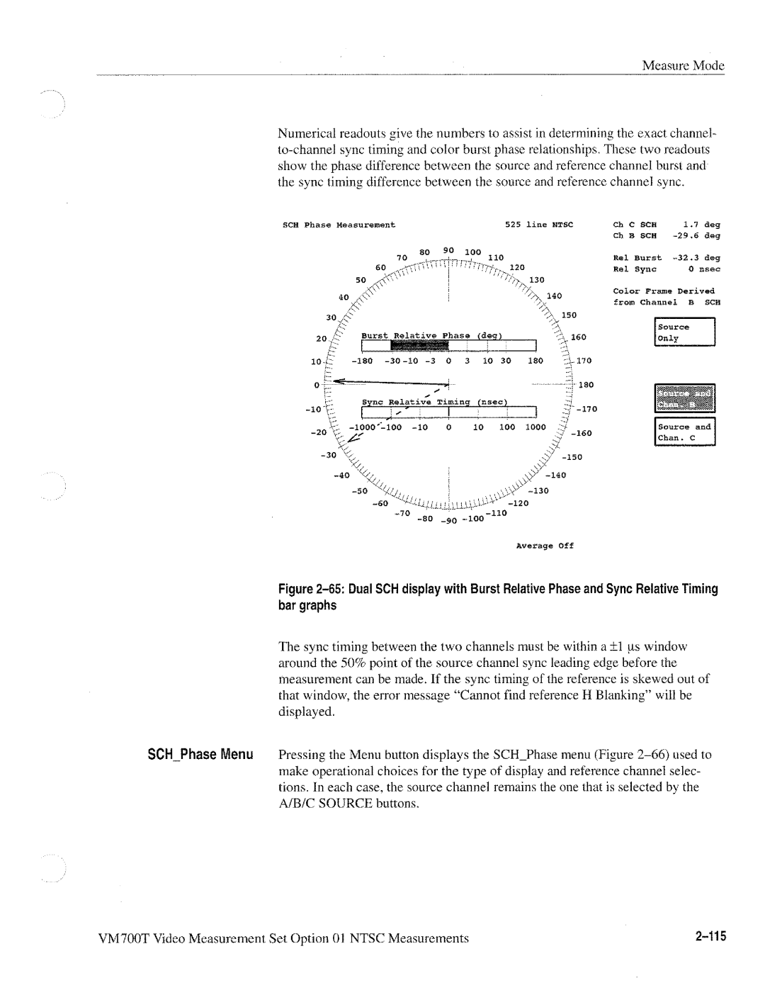 Tektronix VM700T manual 