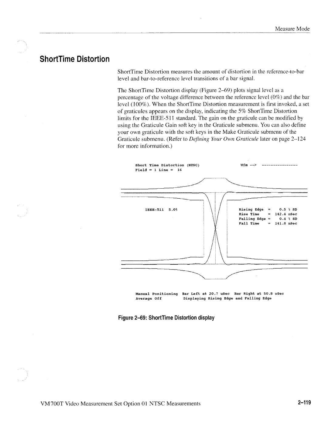 Tektronix VM700T manual 