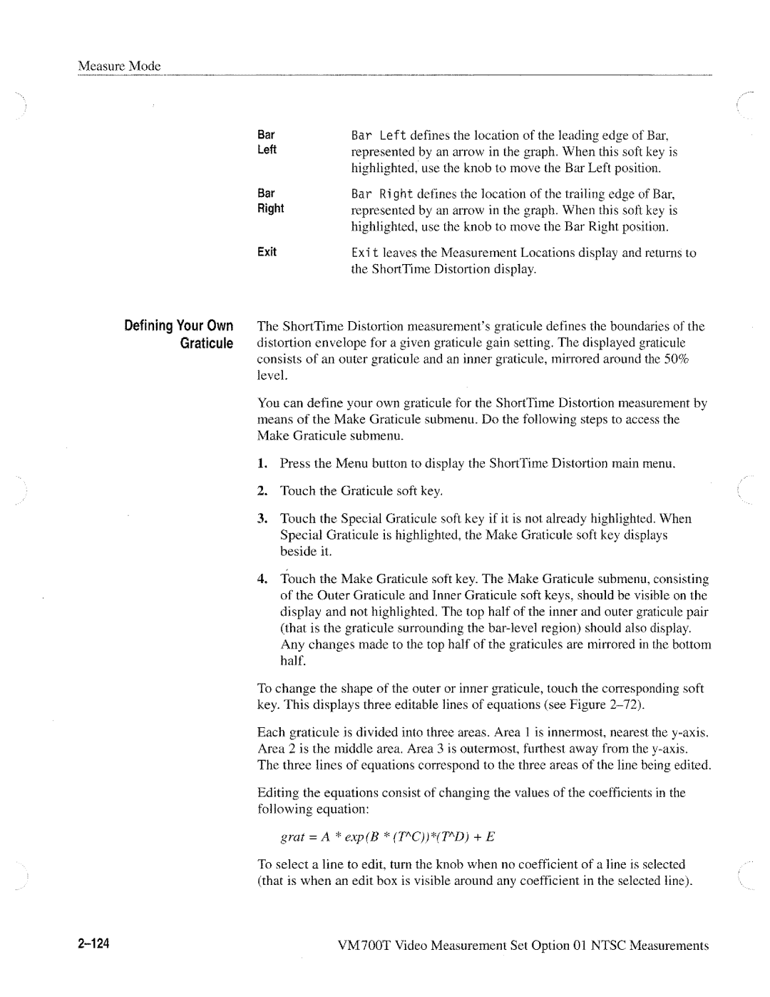 Tektronix VM700T manual 