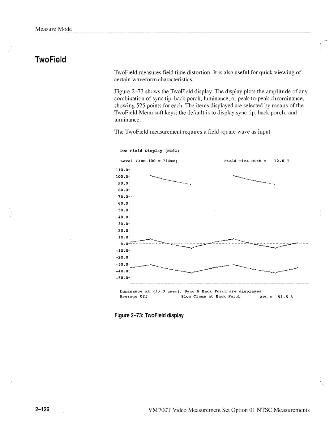 Tektronix VM700T manual 