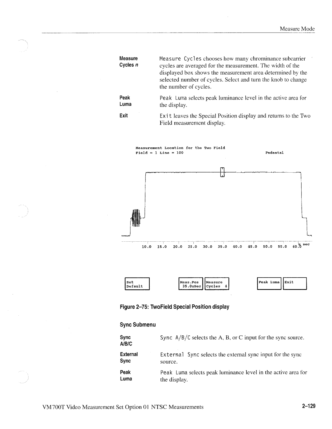 Tektronix VM700T manual 