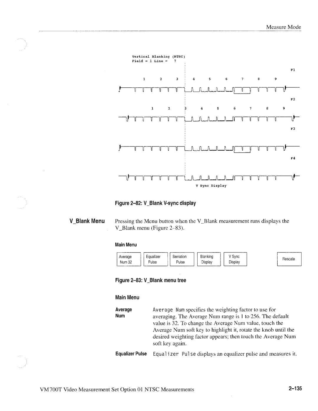 Tektronix VM700T manual 