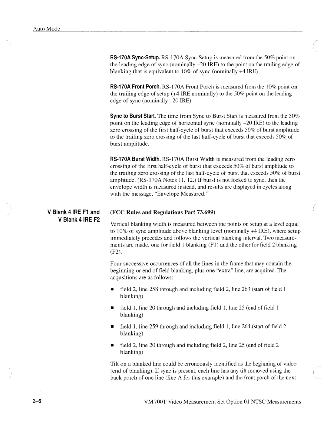 Tektronix VM700T manual 