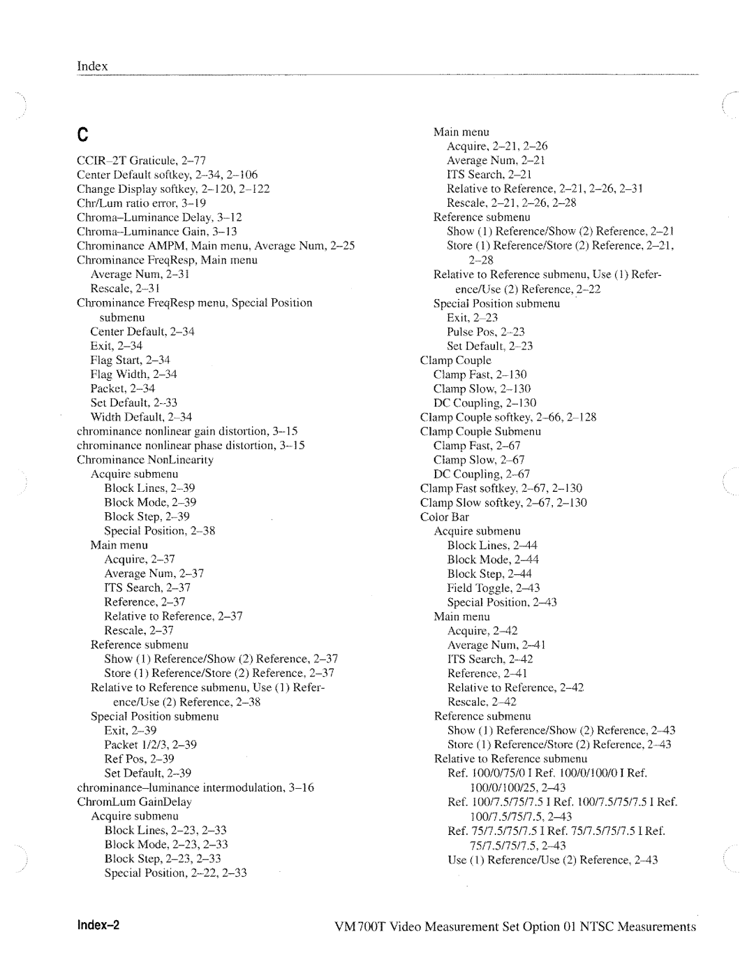 Tektronix VM700T manual 