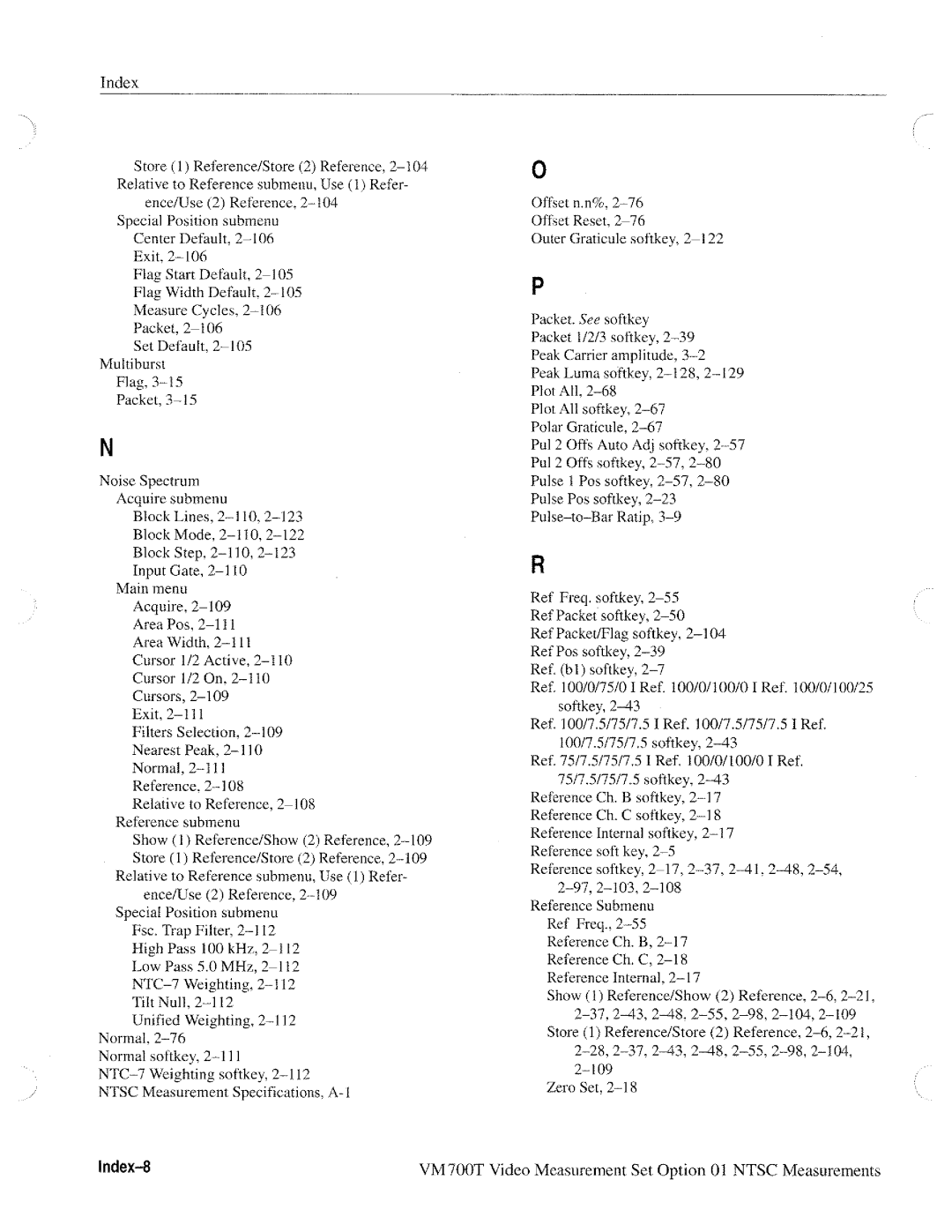 Tektronix VM700T manual 