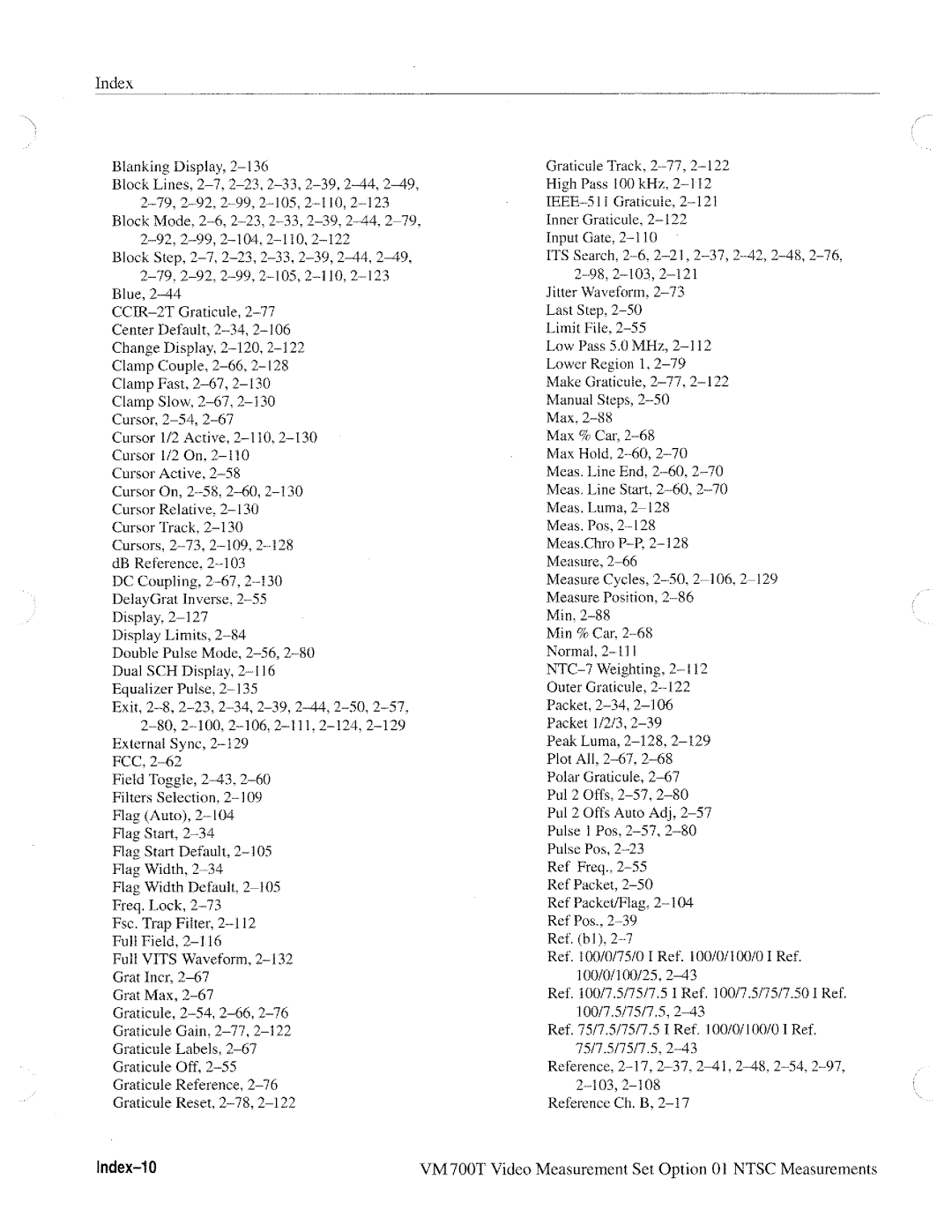 Tektronix VM700T manual 