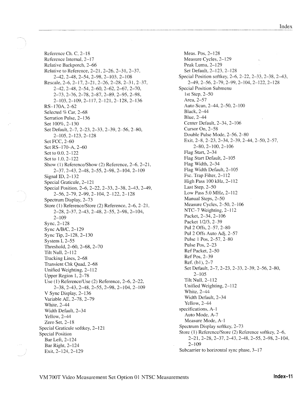 Tektronix VM700T manual 