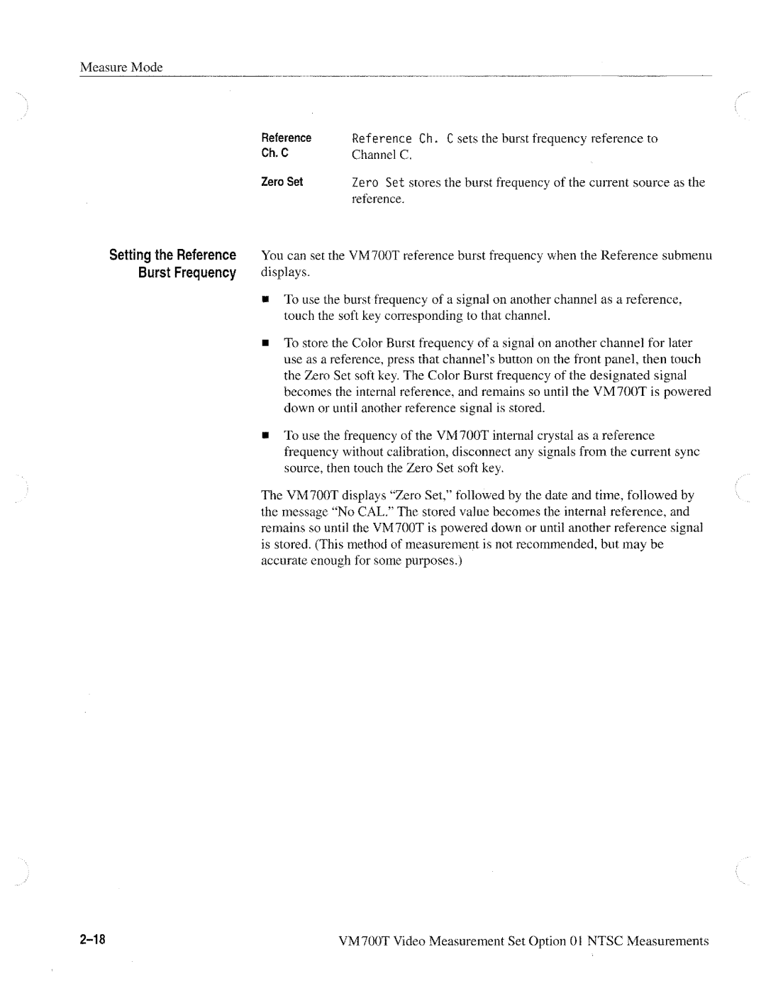 Tektronix VM700T manual 