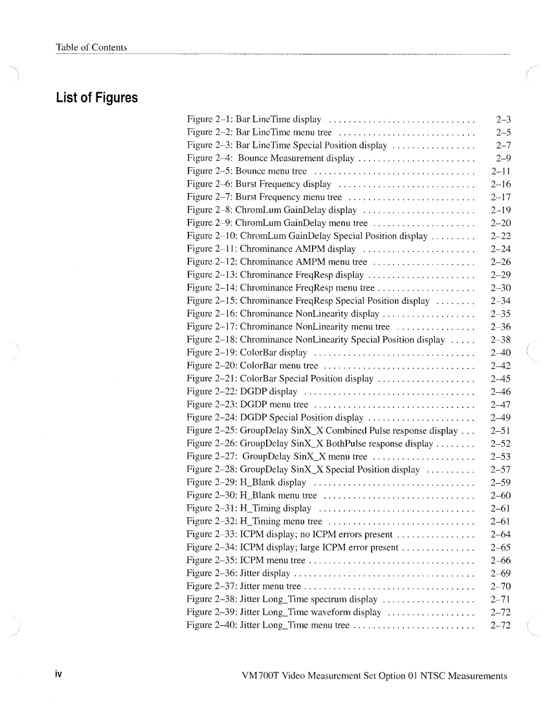 Tektronix VM700T manual 