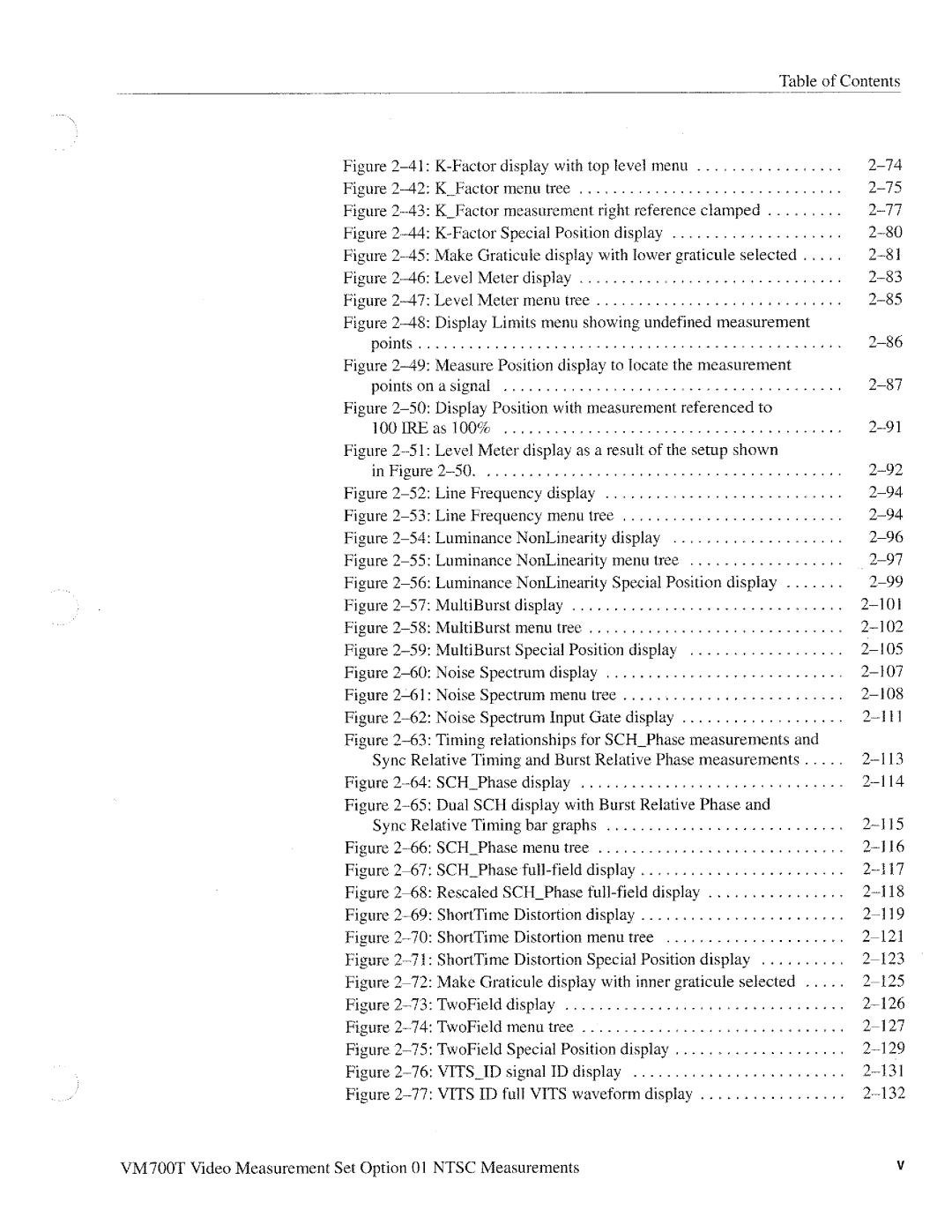 Tektronix VM700T manual 