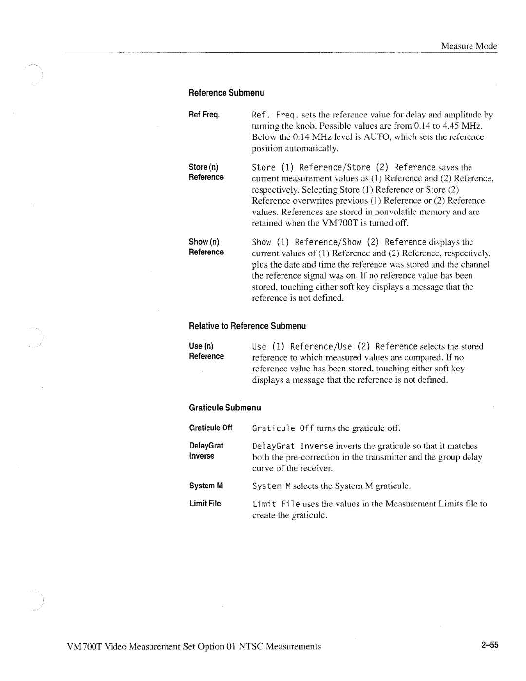 Tektronix VM700T manual 