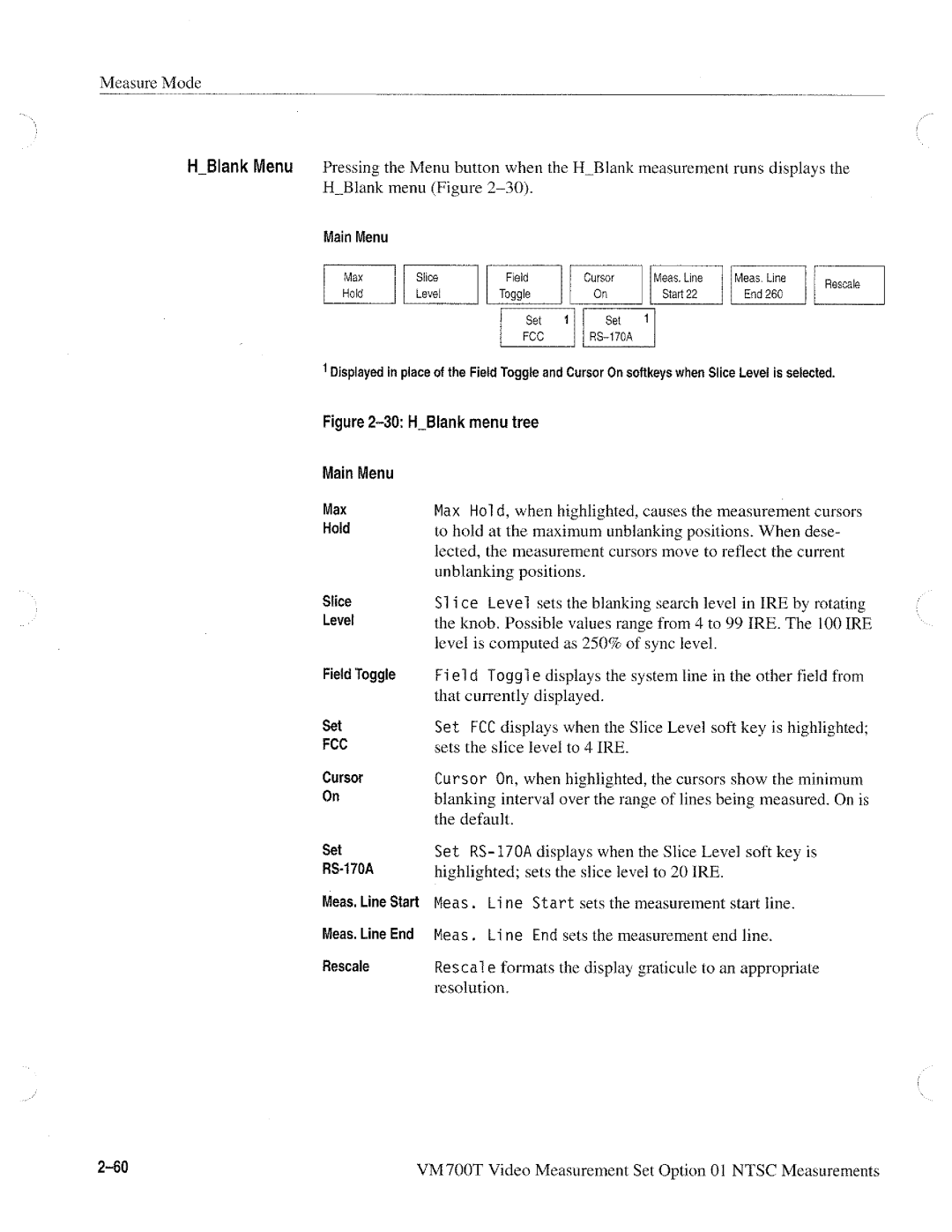 Tektronix VM700T manual 