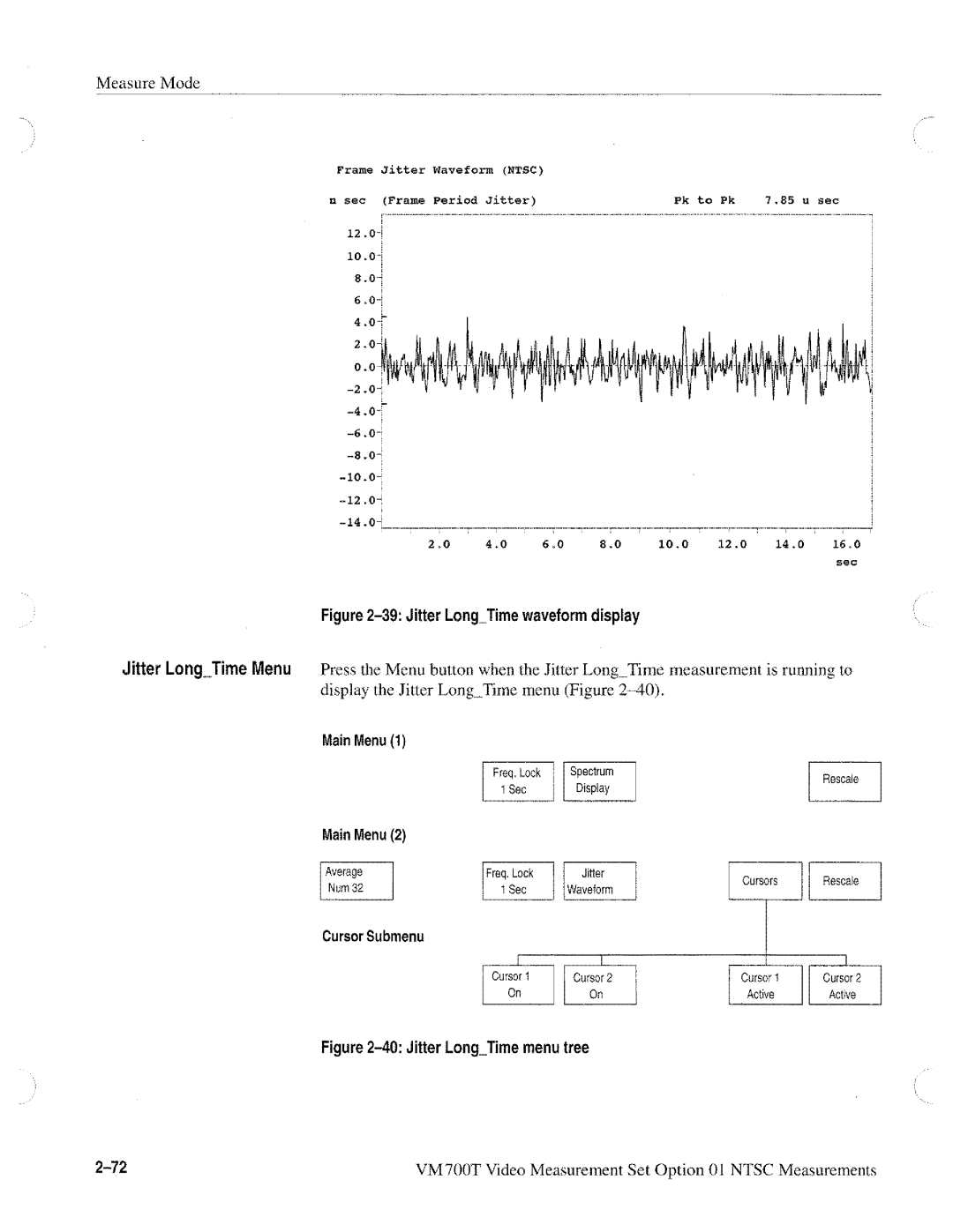 Tektronix VM700T manual 