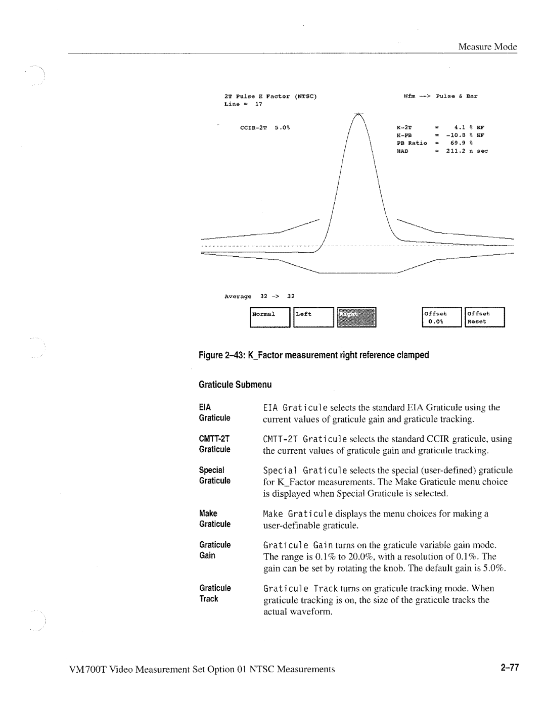 Tektronix VM700T manual 