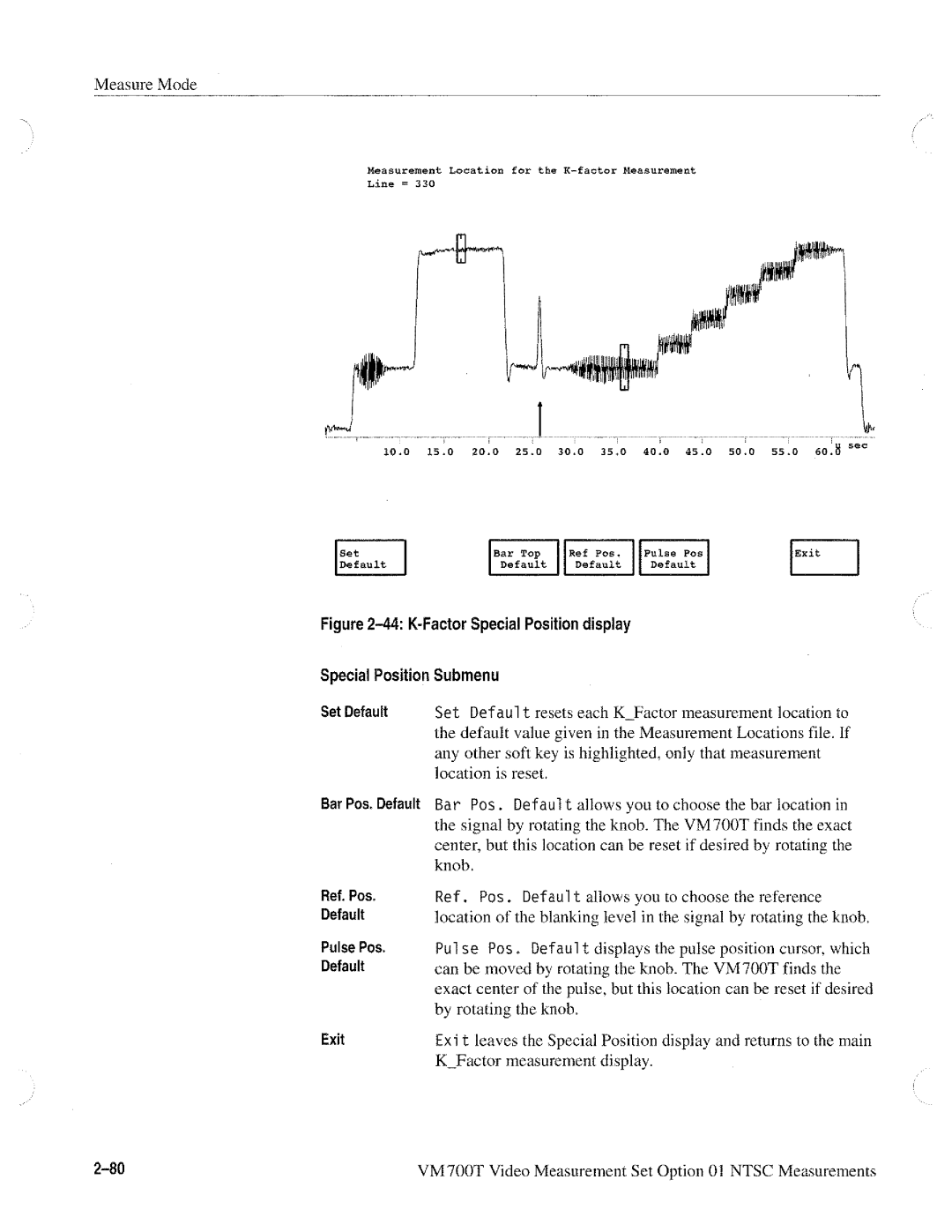 Tektronix VM700T manual 