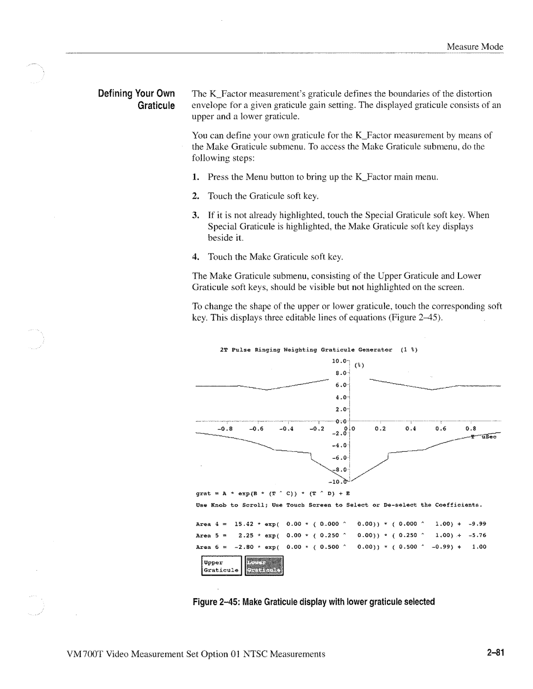 Tektronix VM700T manual 