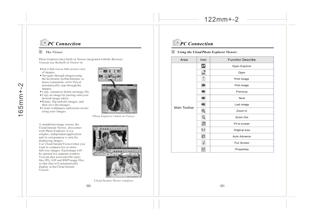 Tekxon Technology TX6000 manual PC Connection, Using the Ulead Photo Explorer Viewer 