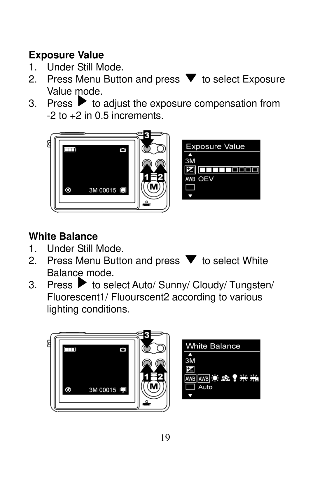 Tekxon Technology X51 manual Exposure Value, White Balance 