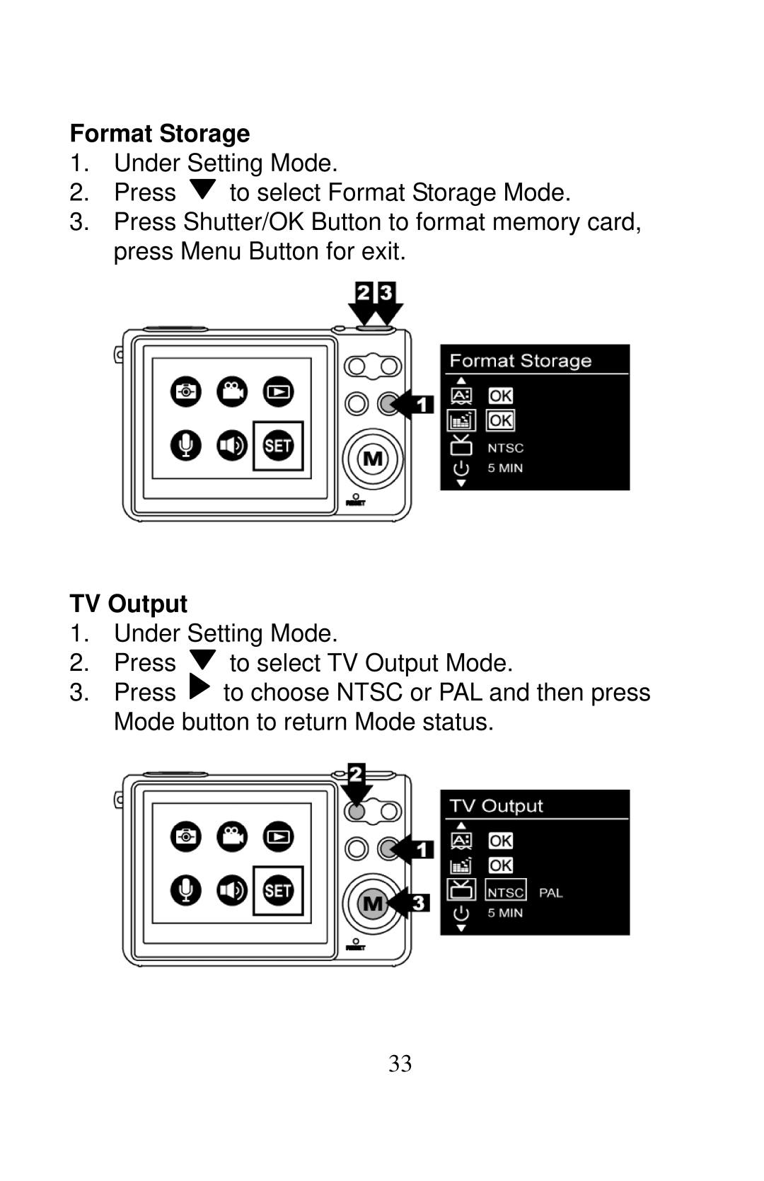 Tekxon Technology X51 manual Format Storage, TV Output 