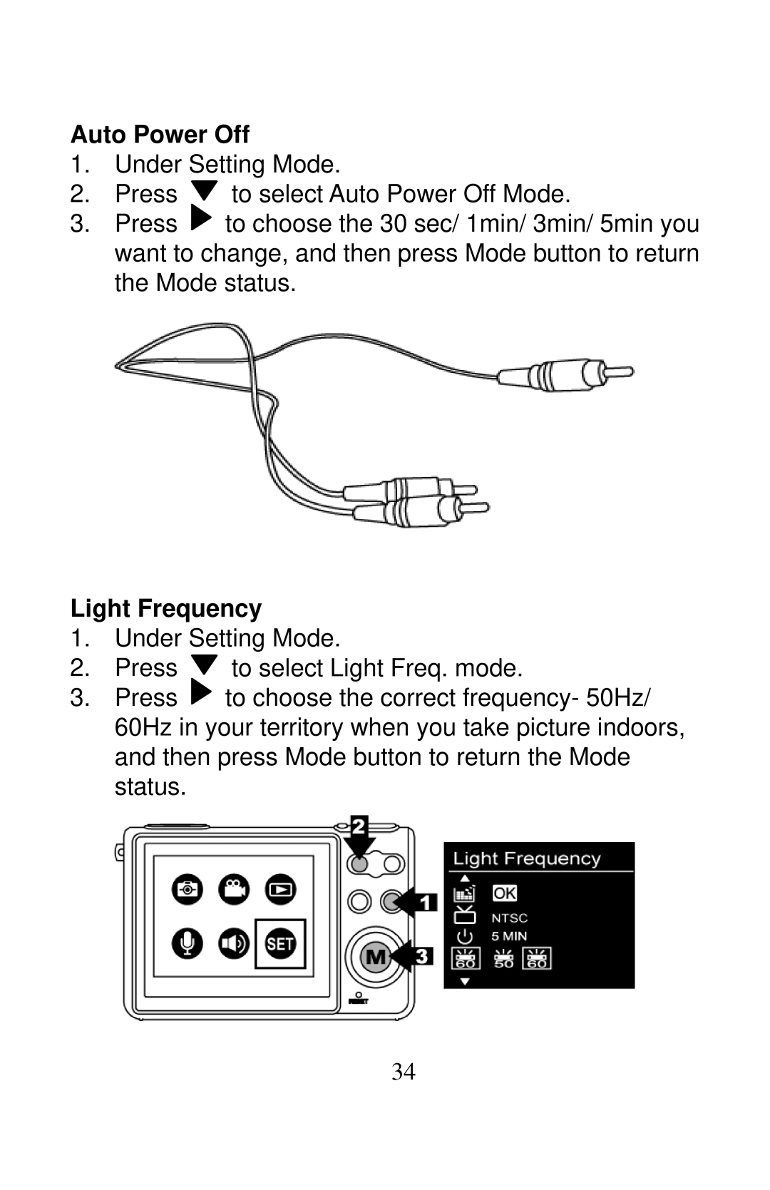 Tekxon Technology X51 manual Auto Power Off, Light Frequency 