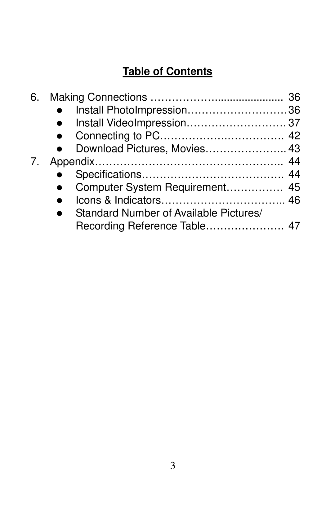 Tekxon Technology X51 manual Table of Contents 