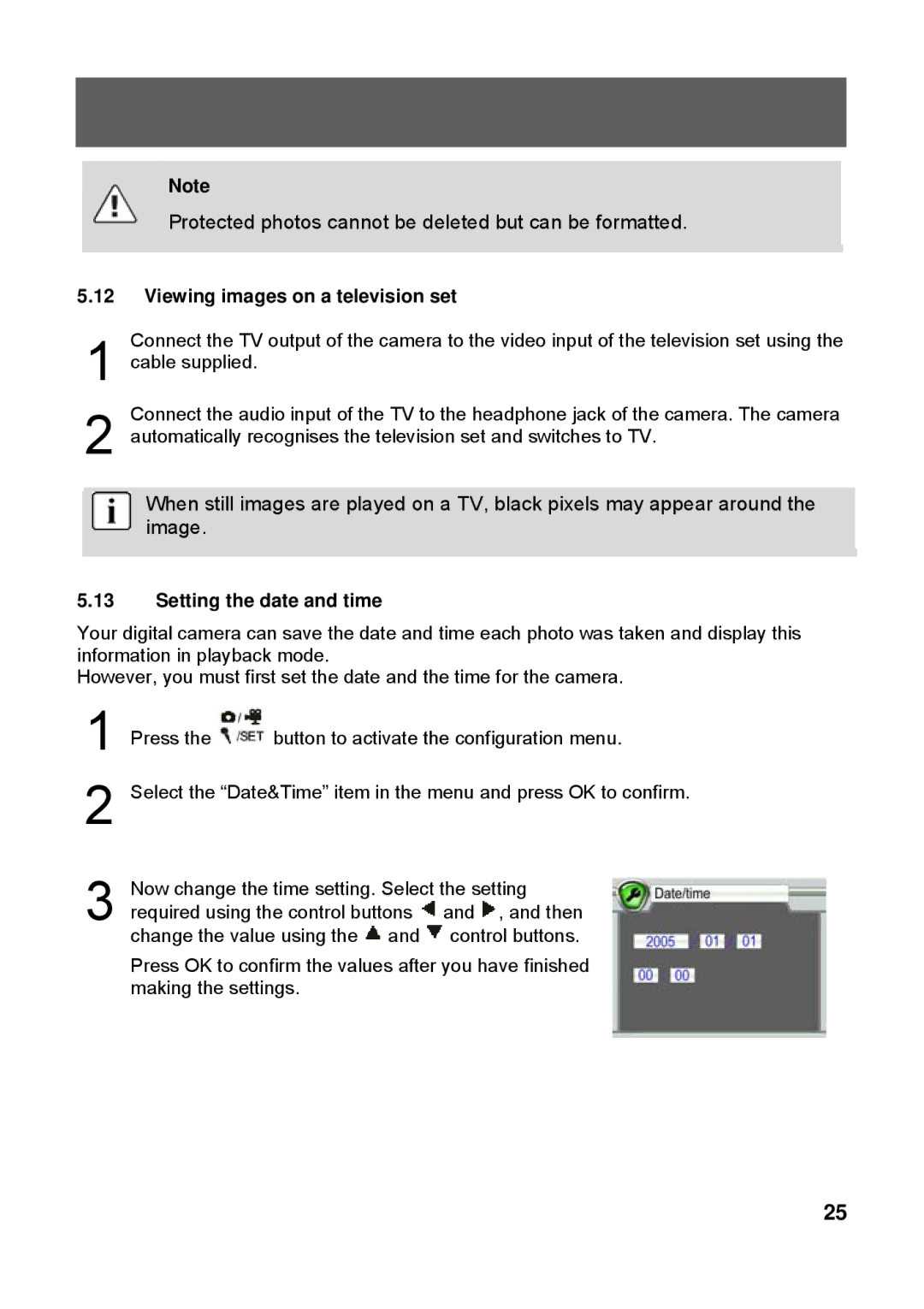 Tekxon Technology X52 manual Viewing images on a television set, Setting the date and time 