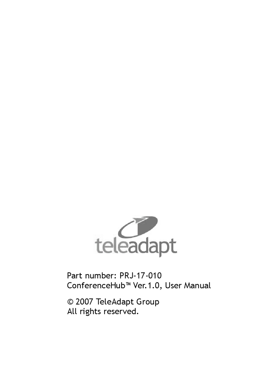 TeleAdapt TA-6500 user manual TeleAdapt Group All rights reserved 