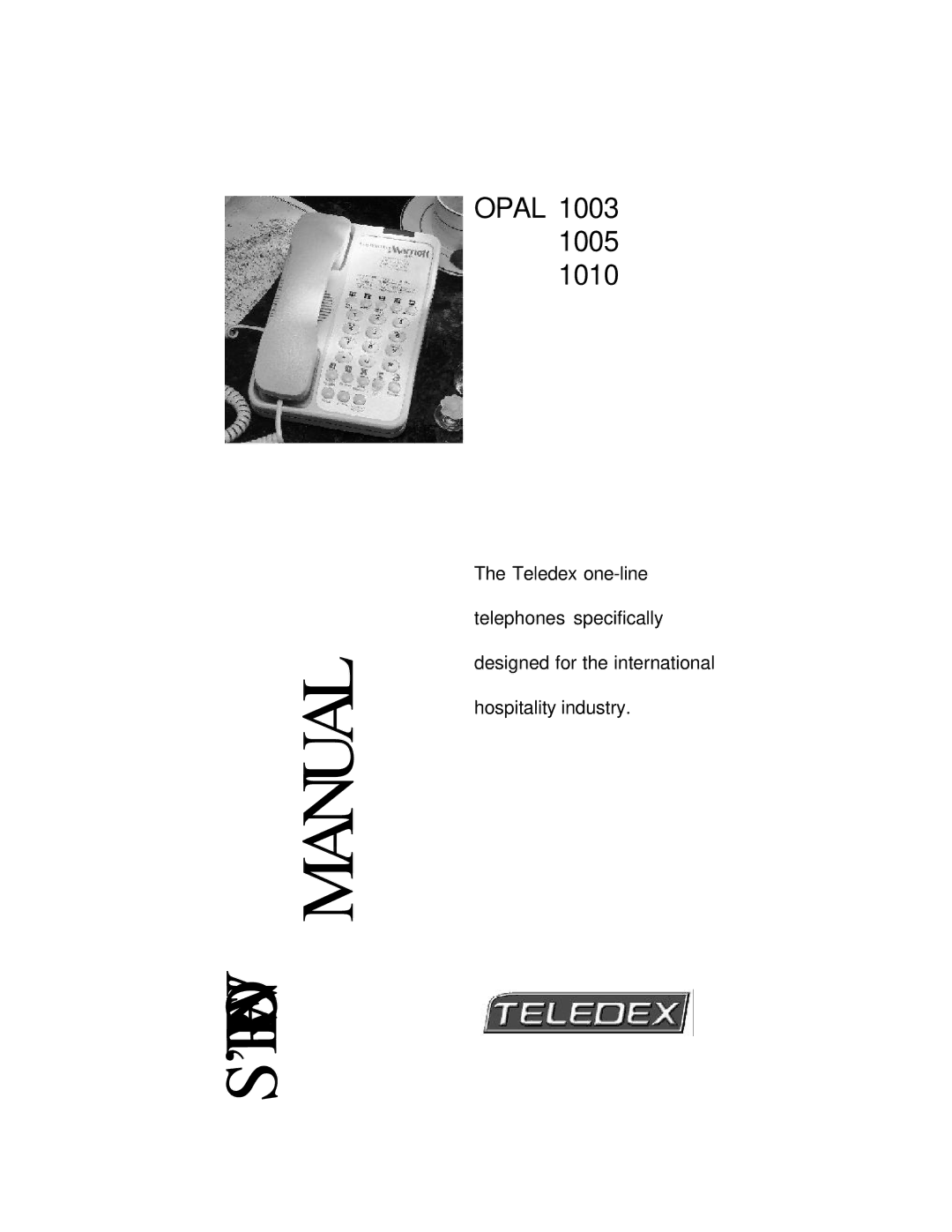 Teledex 1010, 1005, 1003 owner manual Manual 