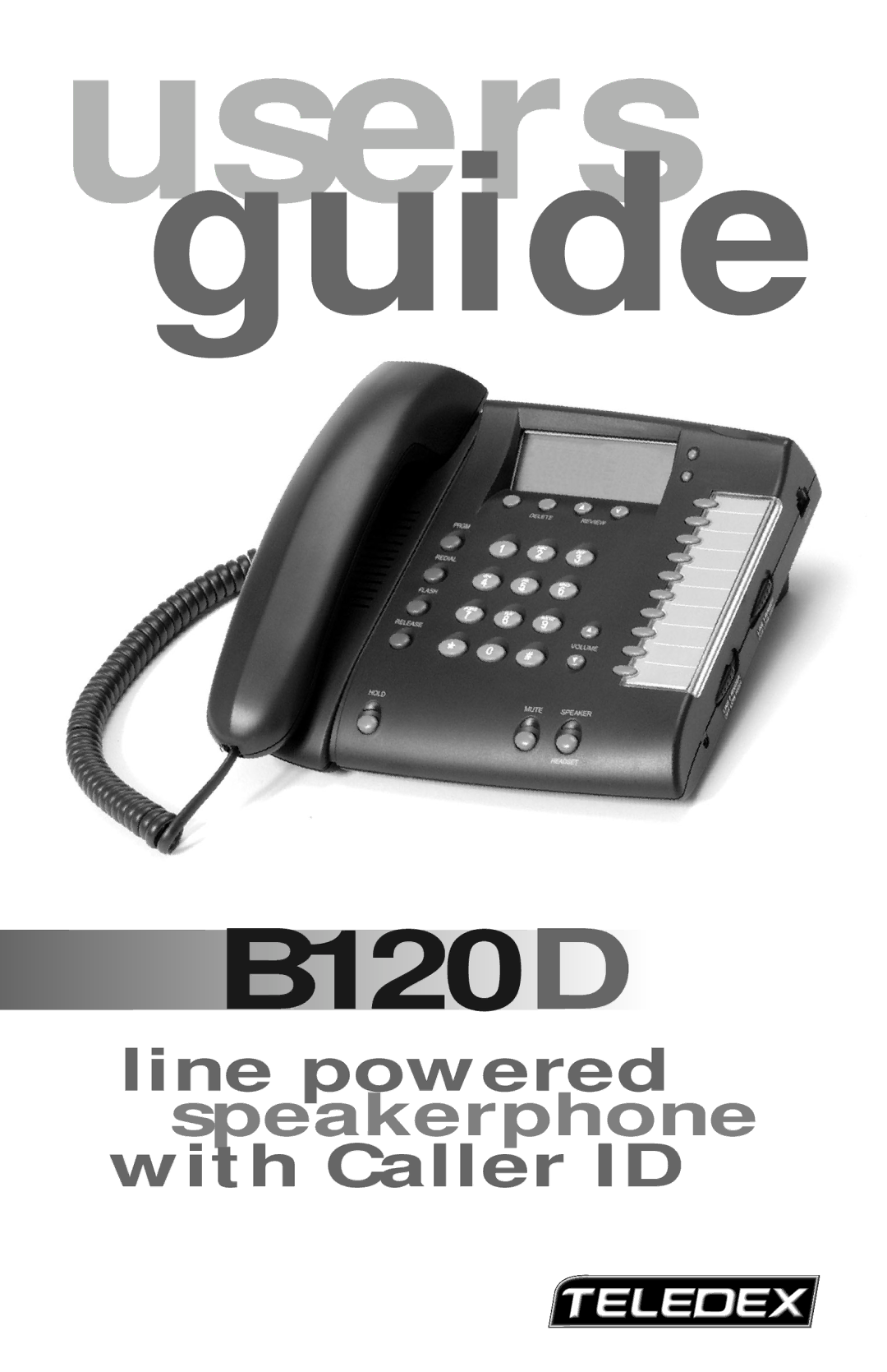 Teledex B120D manual Users guide 