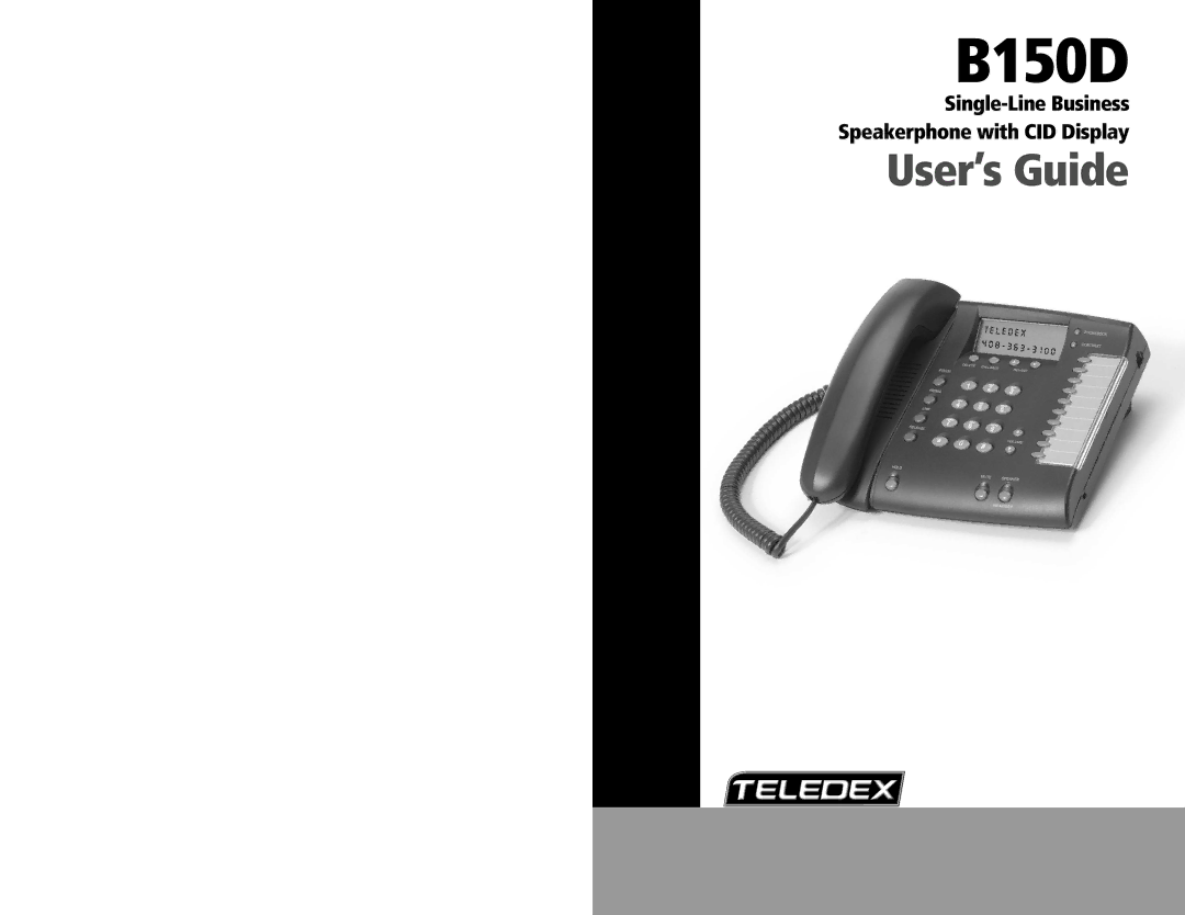 Teledex B150D manual 