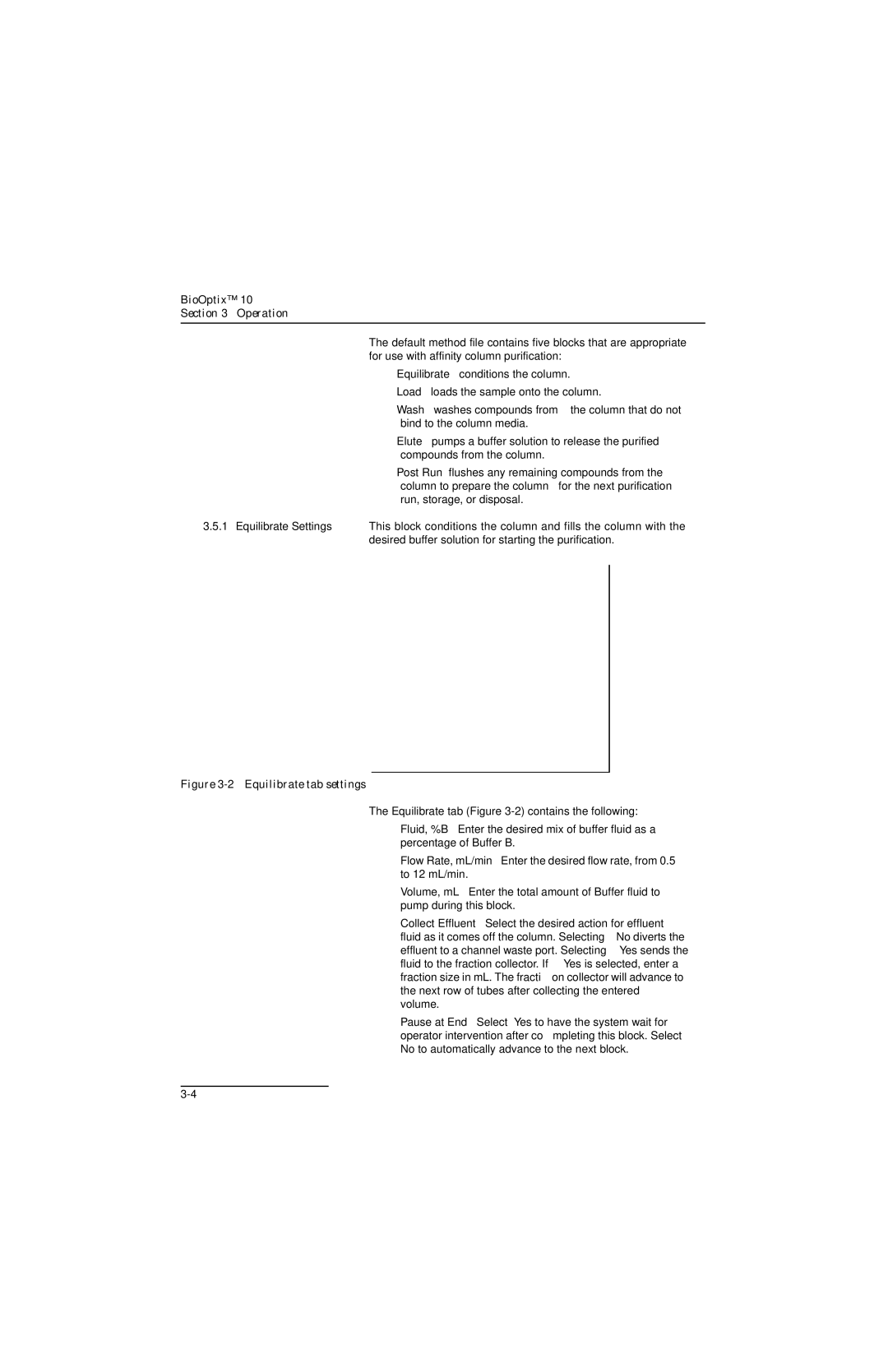 Teledyne 10 manual Equilibrate tab settings 