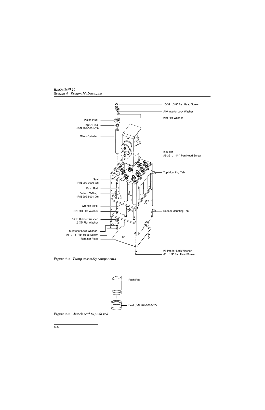 Teledyne 10 manual Pump assembly components 