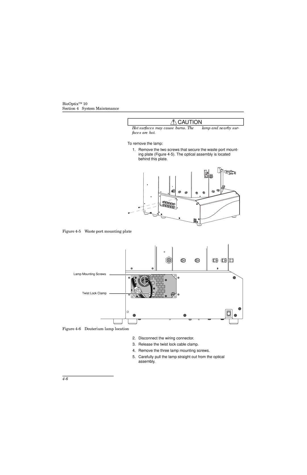 Teledyne 10 manual Waste port mounting plate 