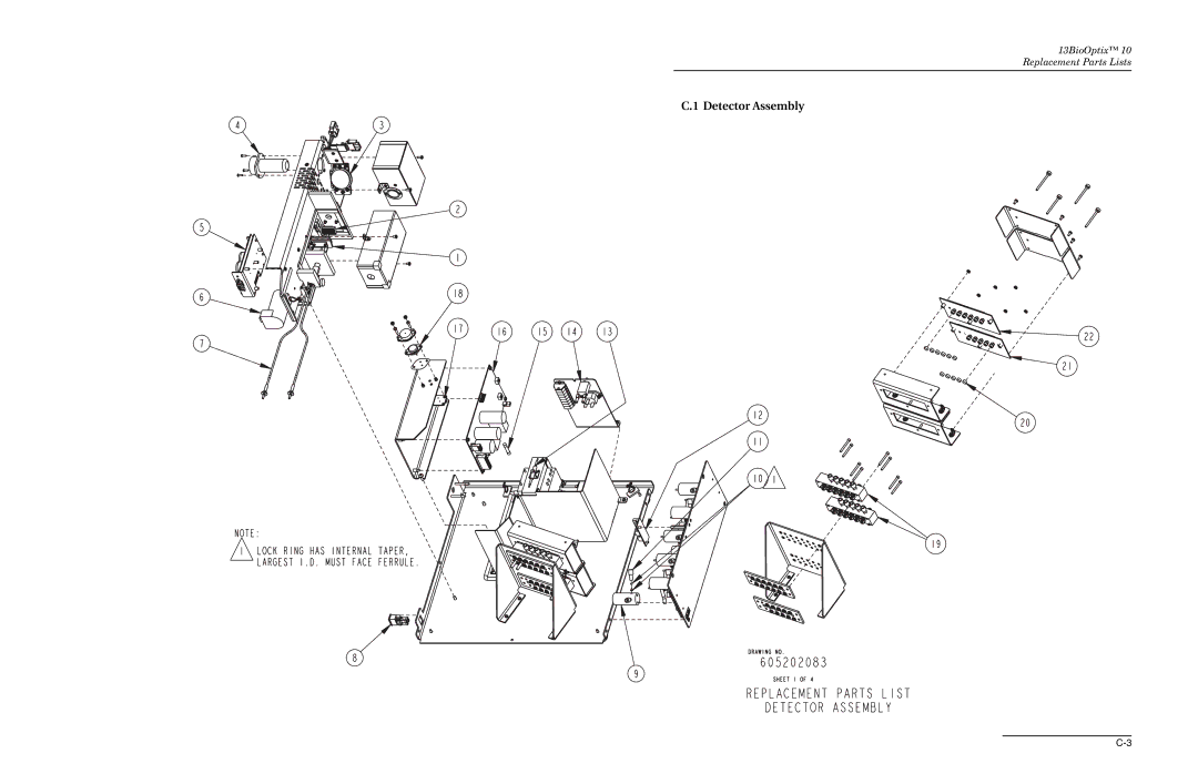 Teledyne 10 manual Detector Assembly 