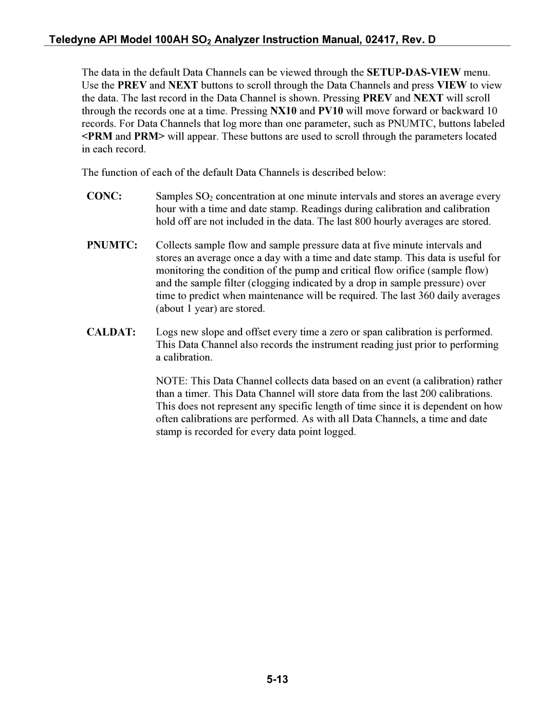 Teledyne 100AH instruction manual 