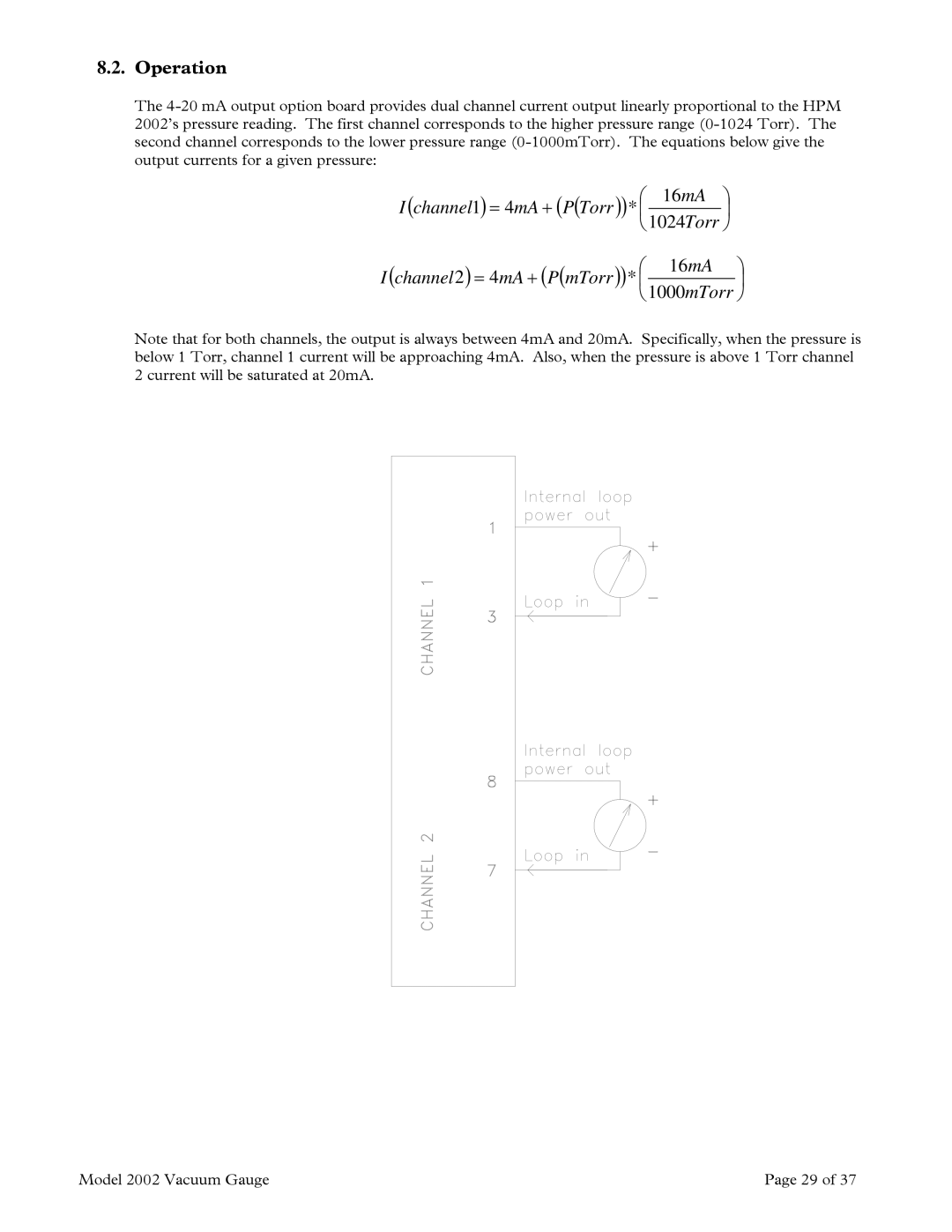 Teledyne 2002 instruction manual Operation 