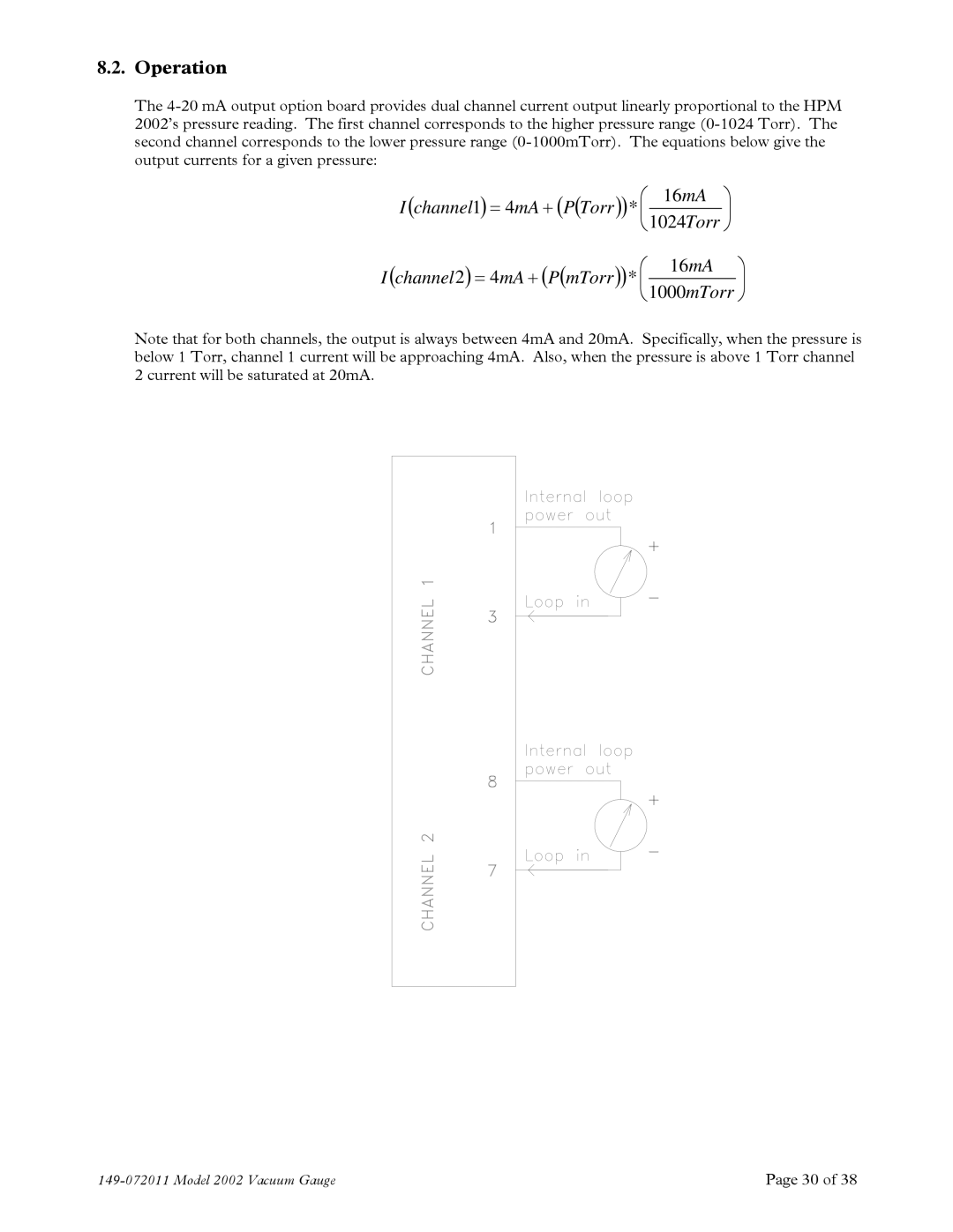 Teledyne 2002 instruction manual Operation 