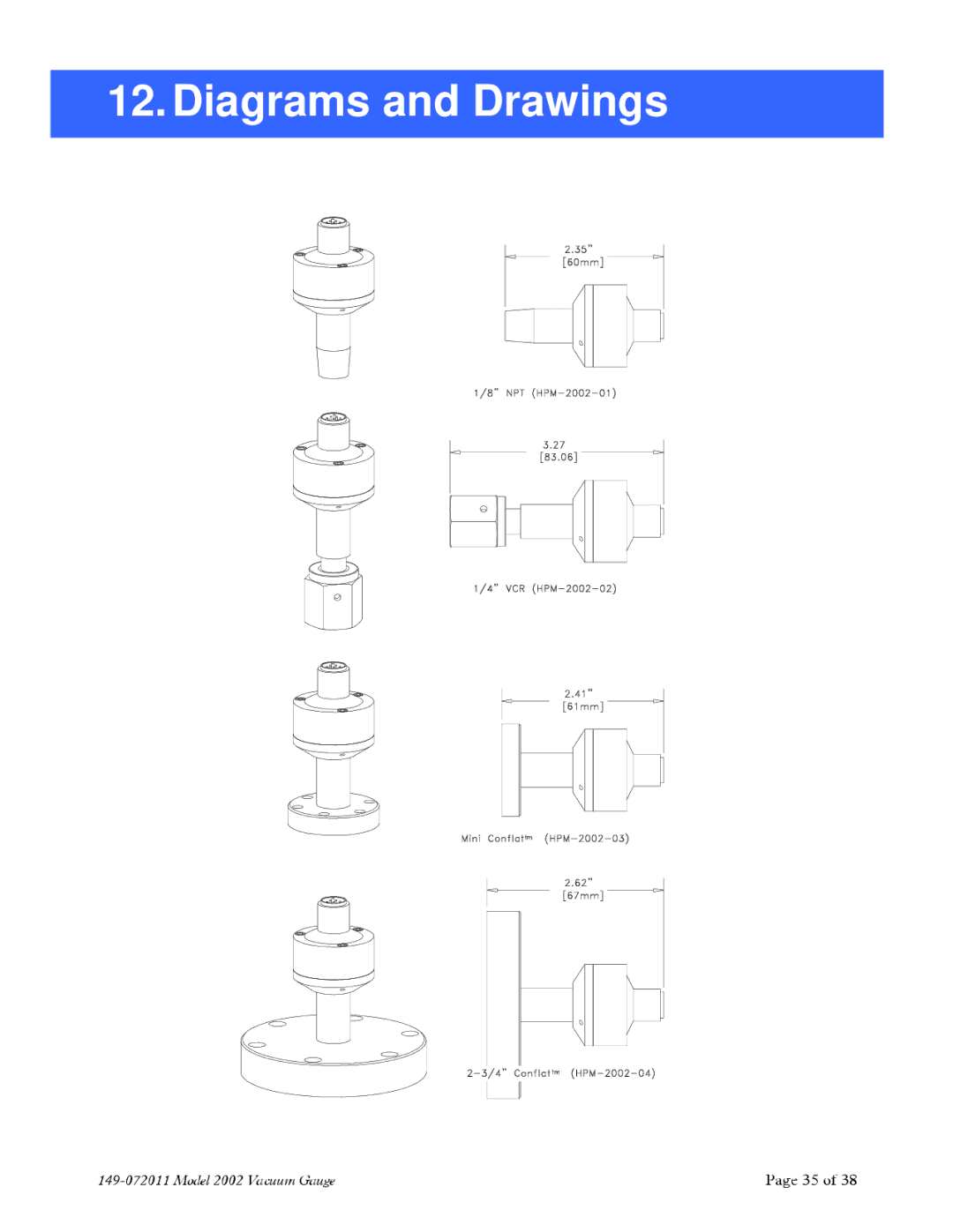 Teledyne 2002 instruction manual Diagrams and Drawings 