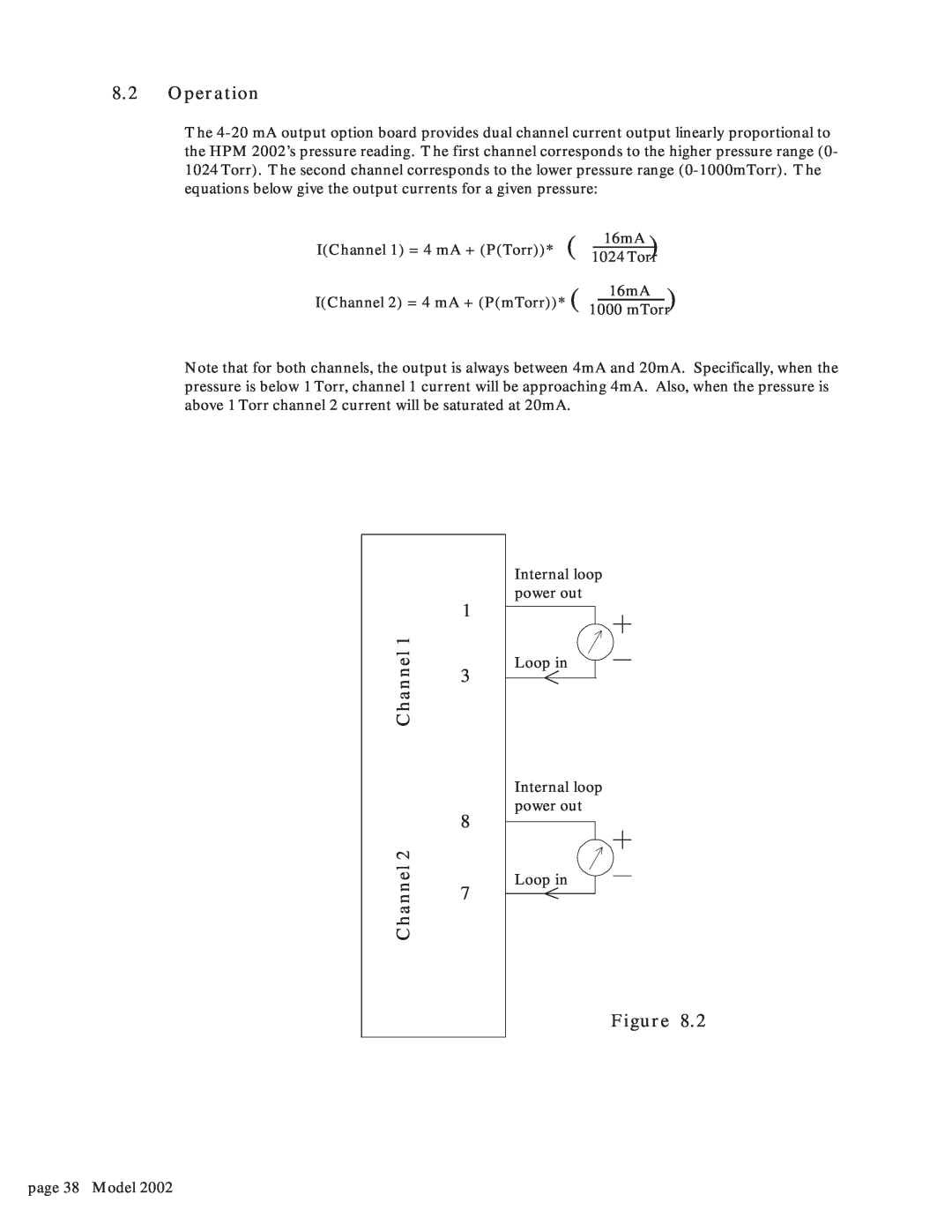 Teledyne 2002 instruction manual Operation, Channel Channel 