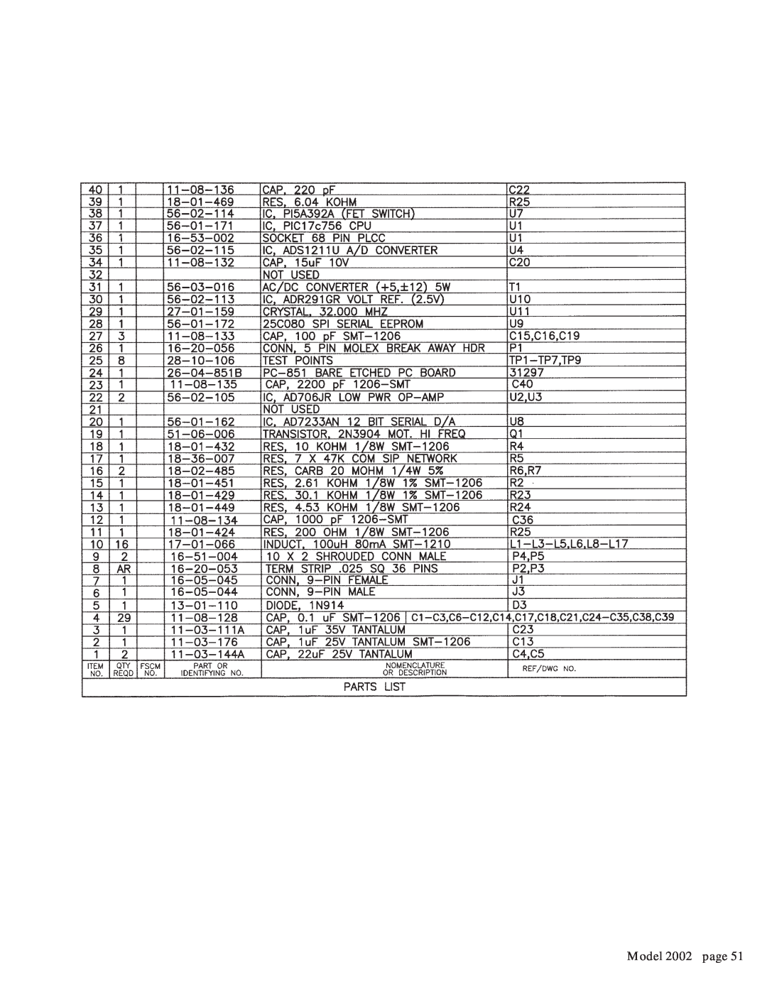 Teledyne instruction manual Model 2002 page 