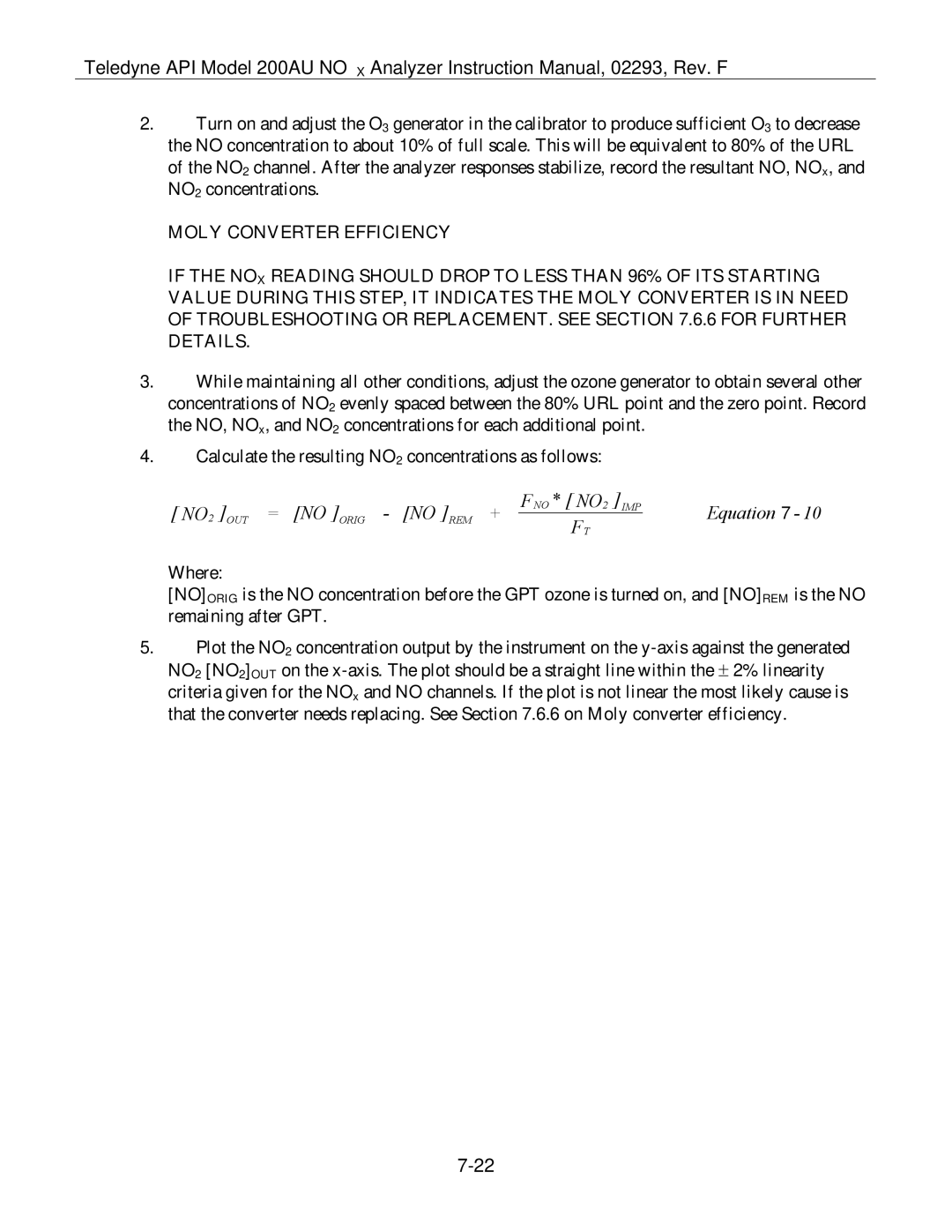 Teledyne 200AU instruction manual = no Orig No REM No * no 