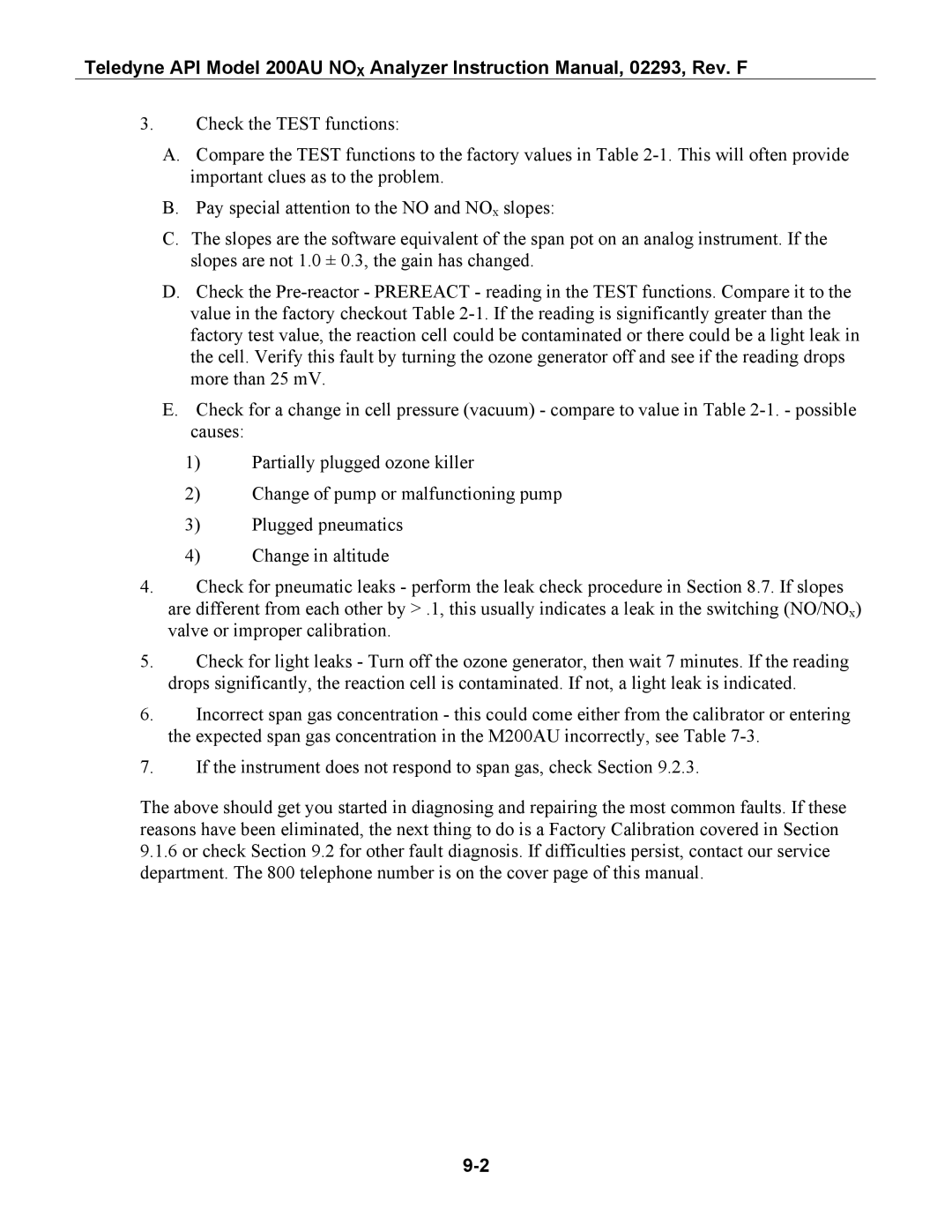 Teledyne 200AU instruction manual 