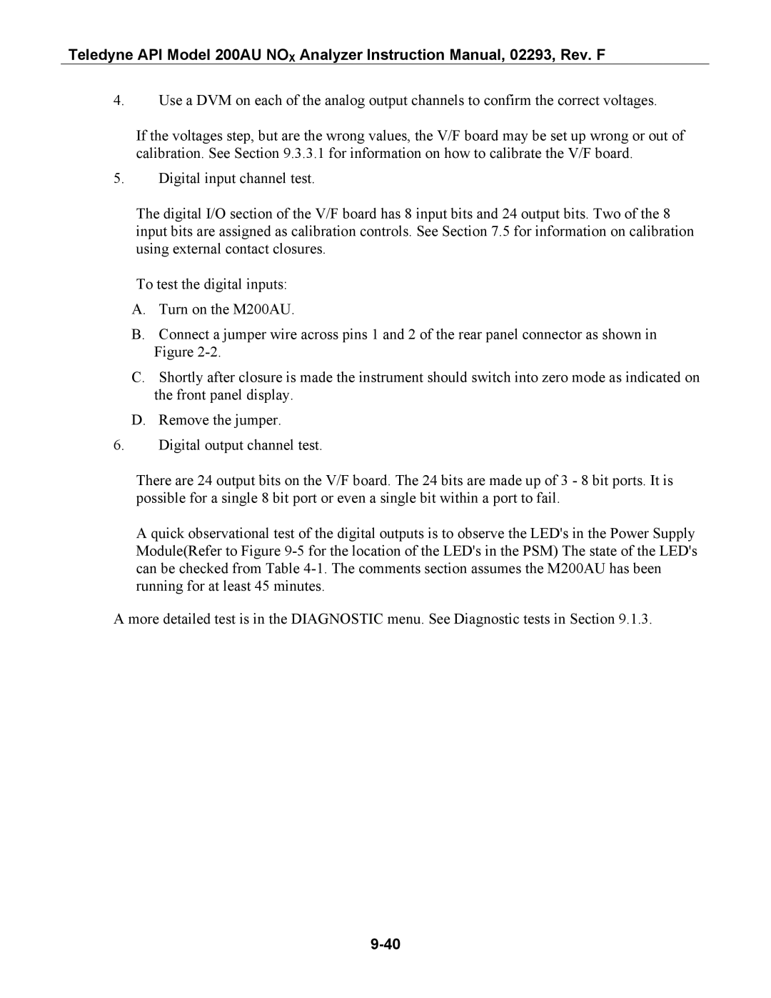 Teledyne 200AU instruction manual 