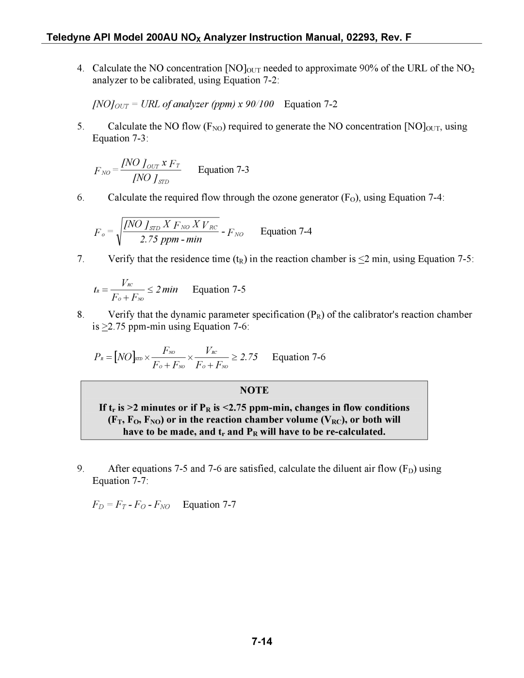 Teledyne 200AU instruction manual No OUT 