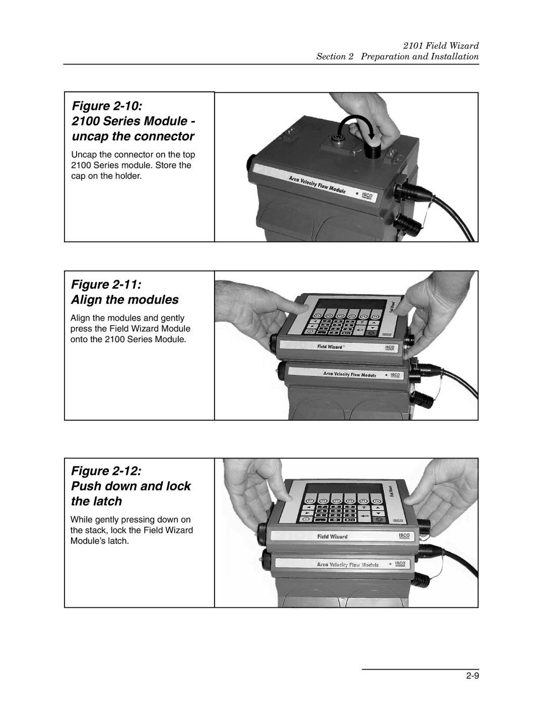 Teledyne 2101 installation and operation guide Align the modules 