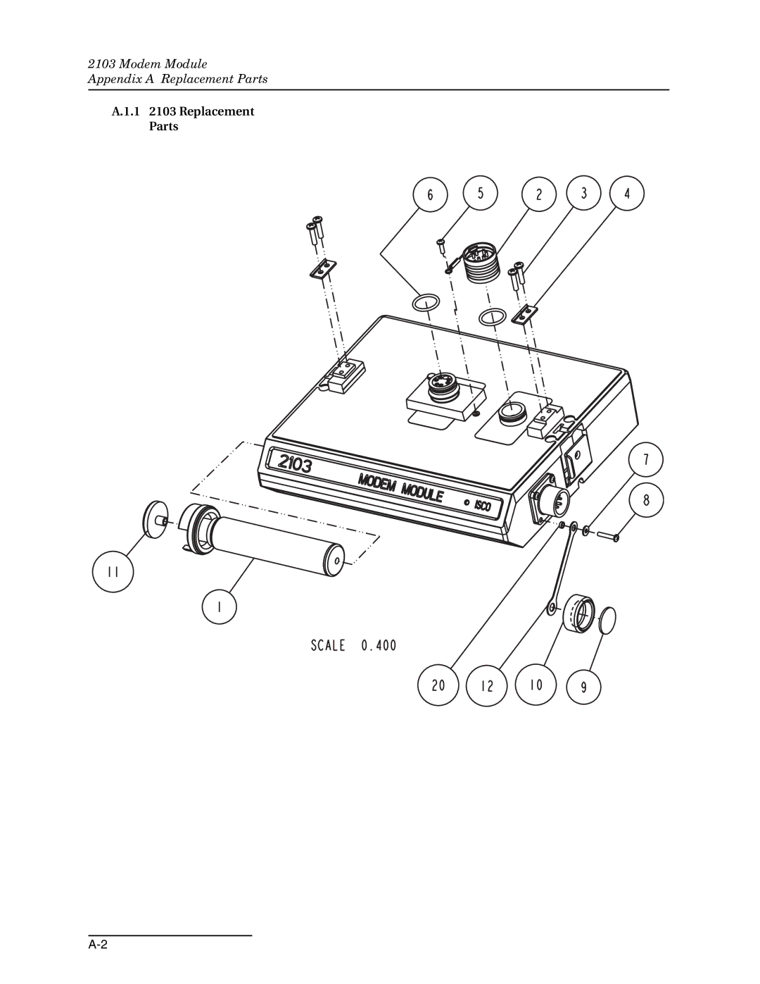 Teledyne 2103c installation and operation guide 1 2103 Replacement Parts 