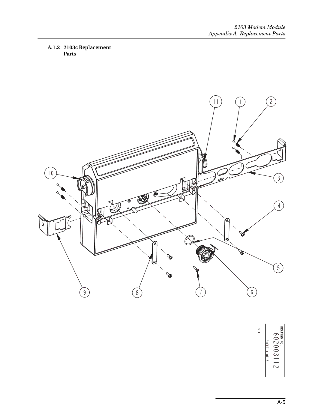 Teledyne installation and operation guide 2 2103c Replacement Parts 