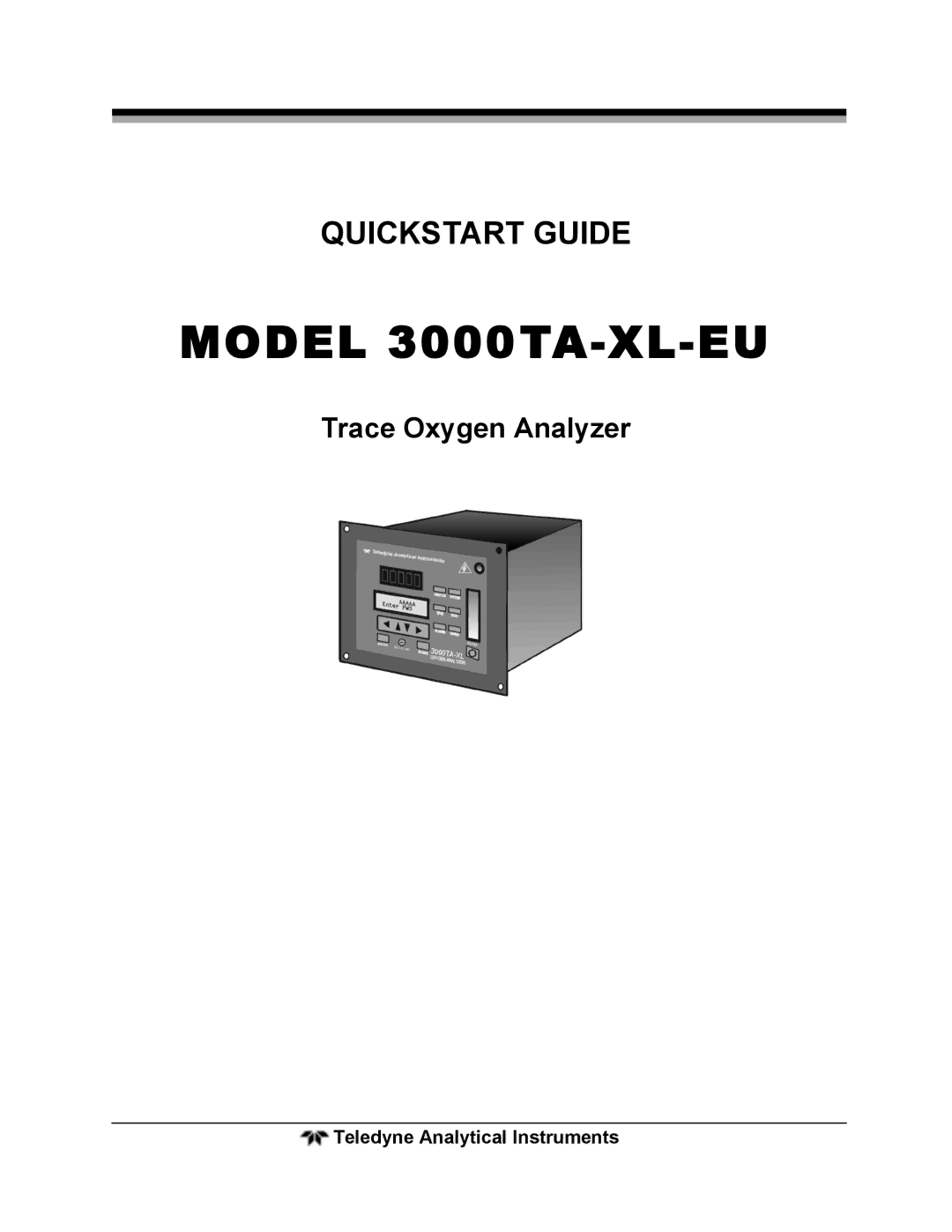 Teledyne quick start Model 3000TA-XL-EU 