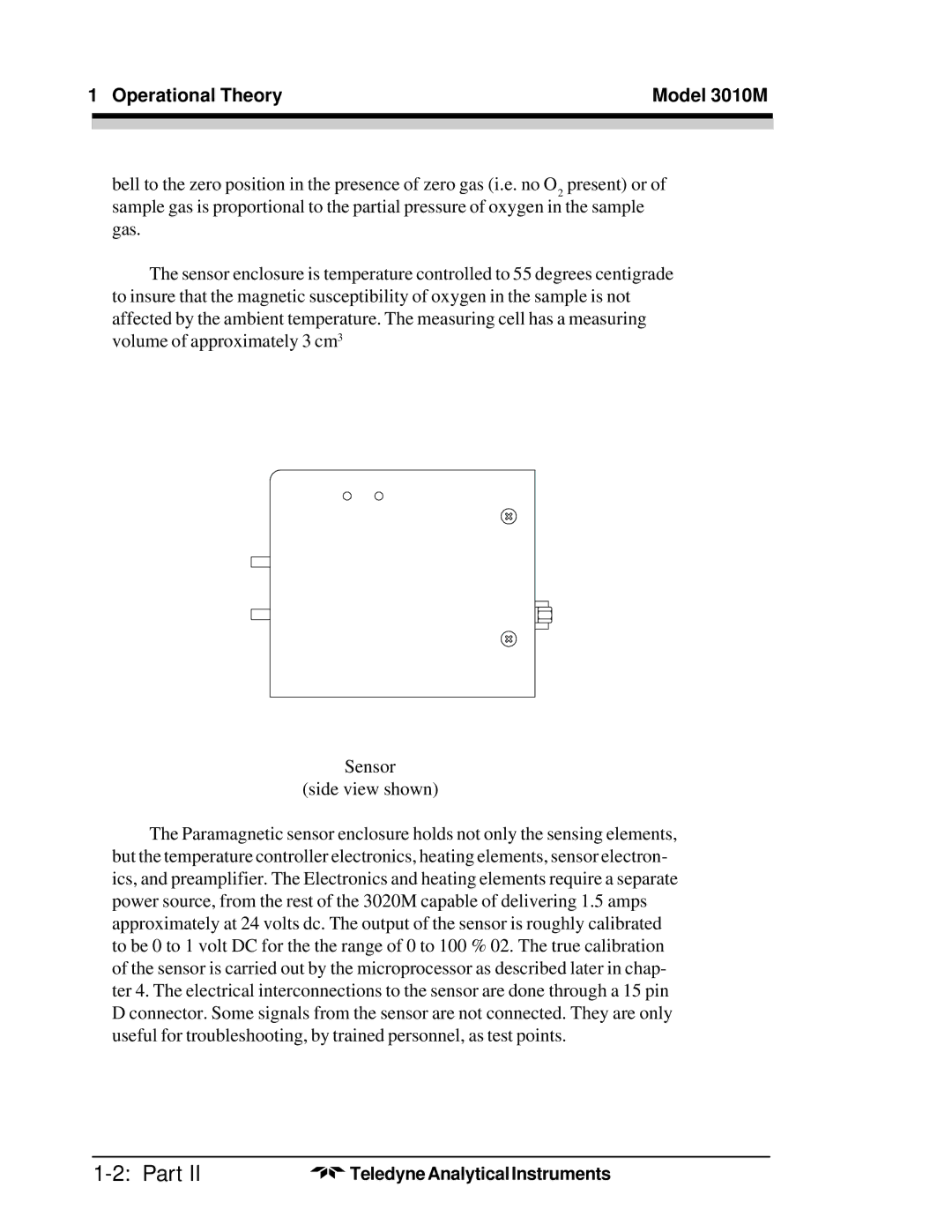 Teledyne 3010MB operating instructions Operational Theory Model 3010M 